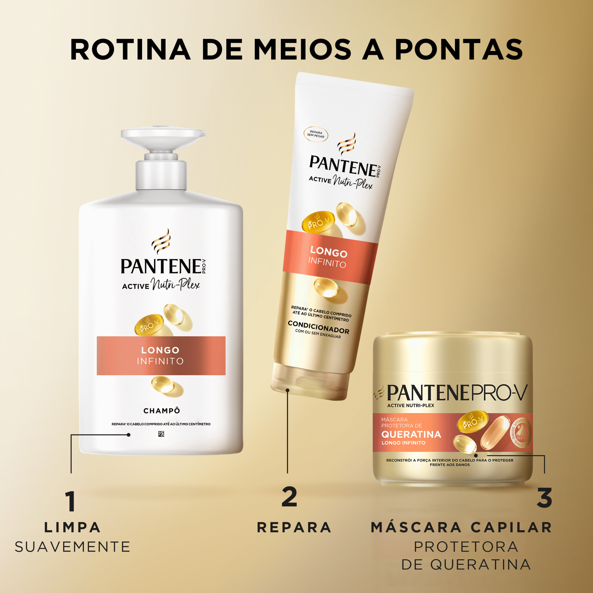 Champô Pro-V Active Nutri-Plex Longo Infinito