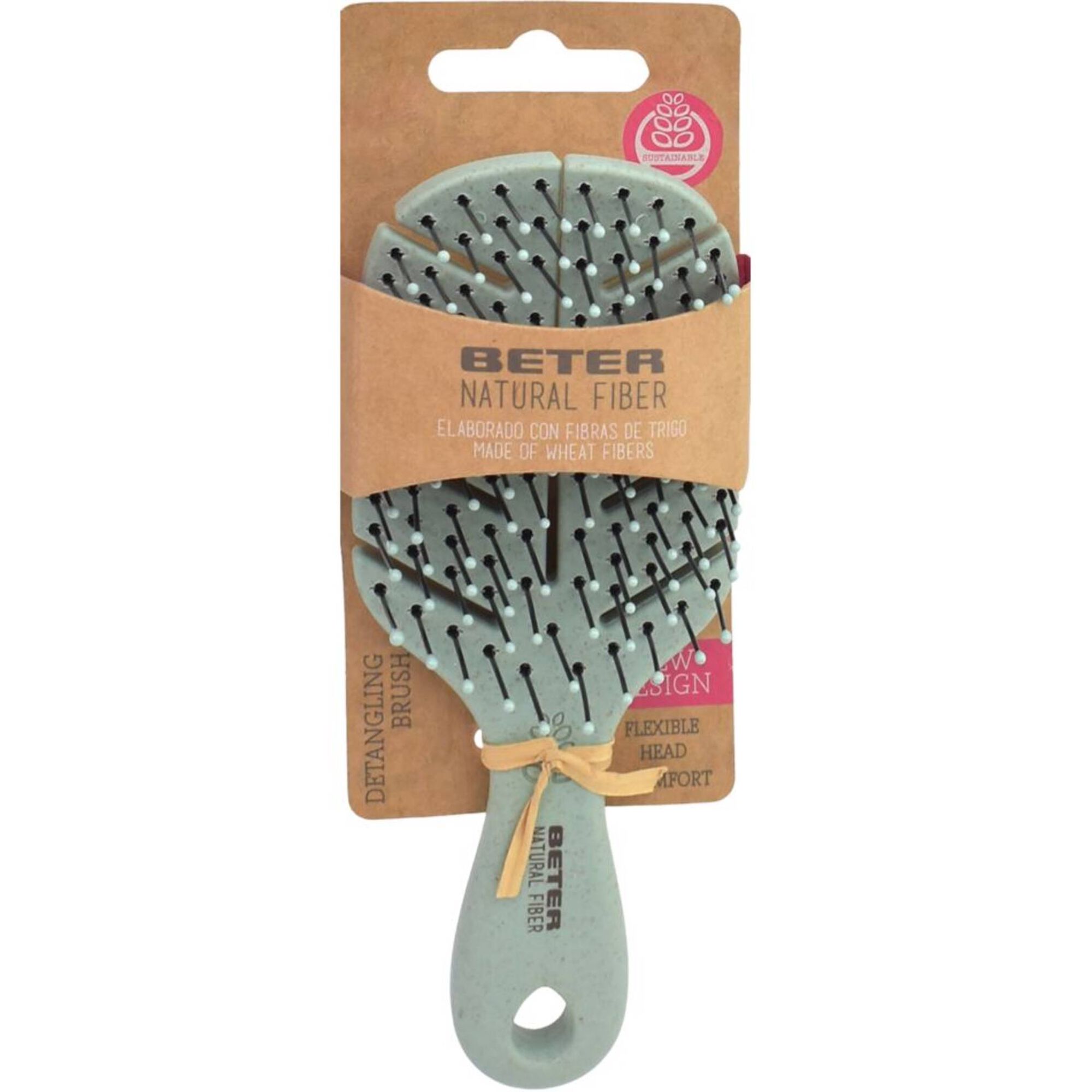 Escova de Cabelo Detangling Natural Fiber Mini BETER