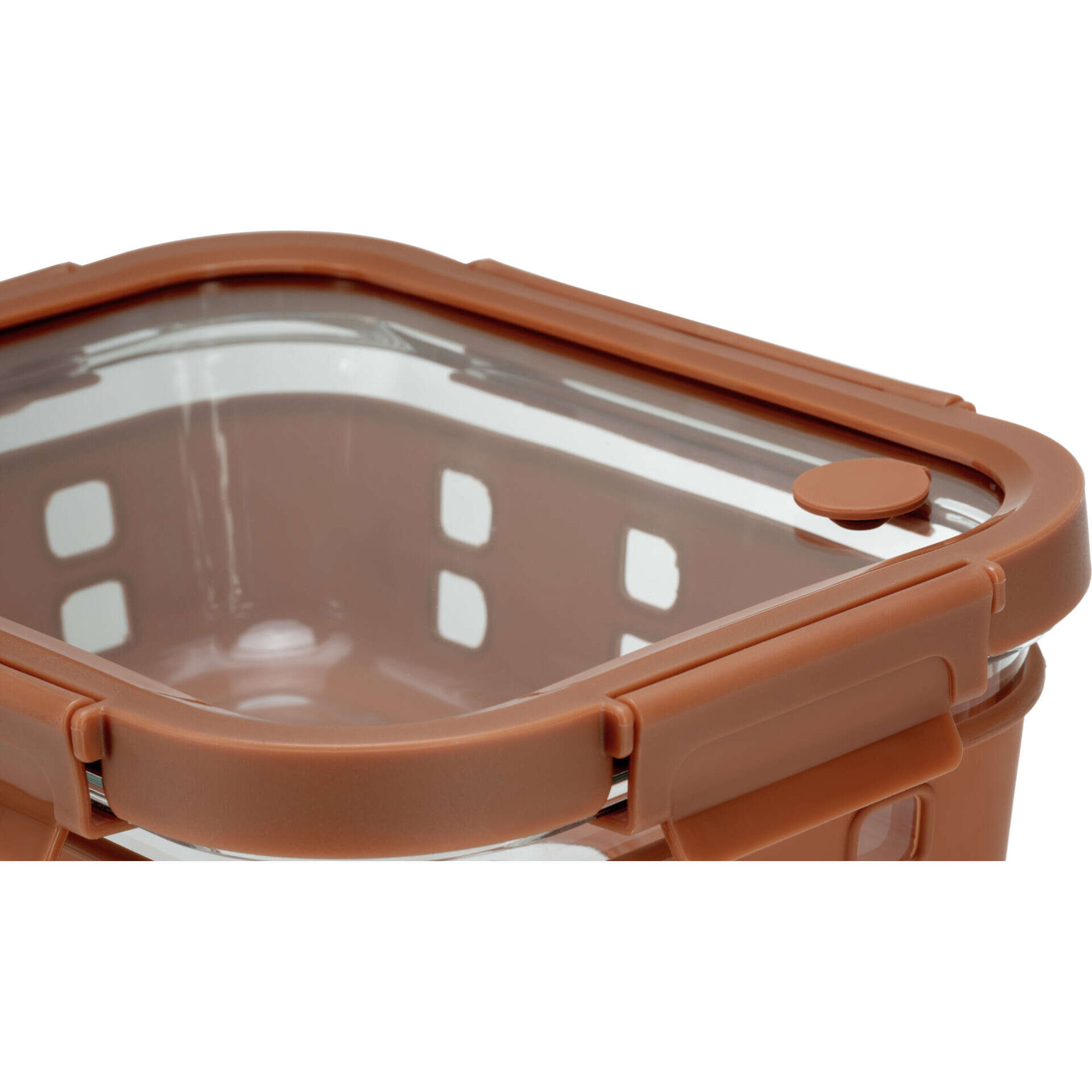 Caixa Herm&eacute;tica 1050ml Vidro e Silicone Tijolo Kasa