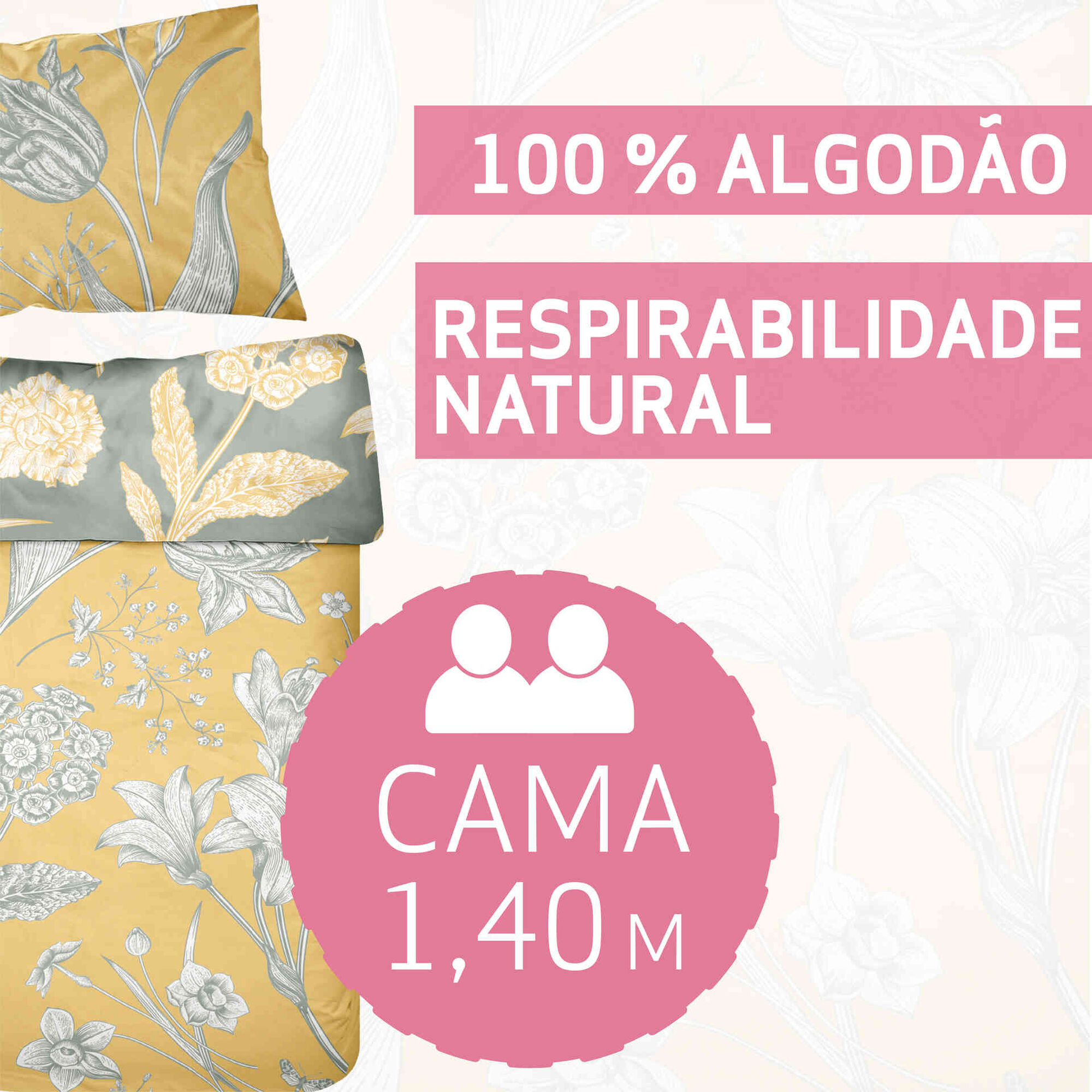 Conjunto Capa Edredão Algodão