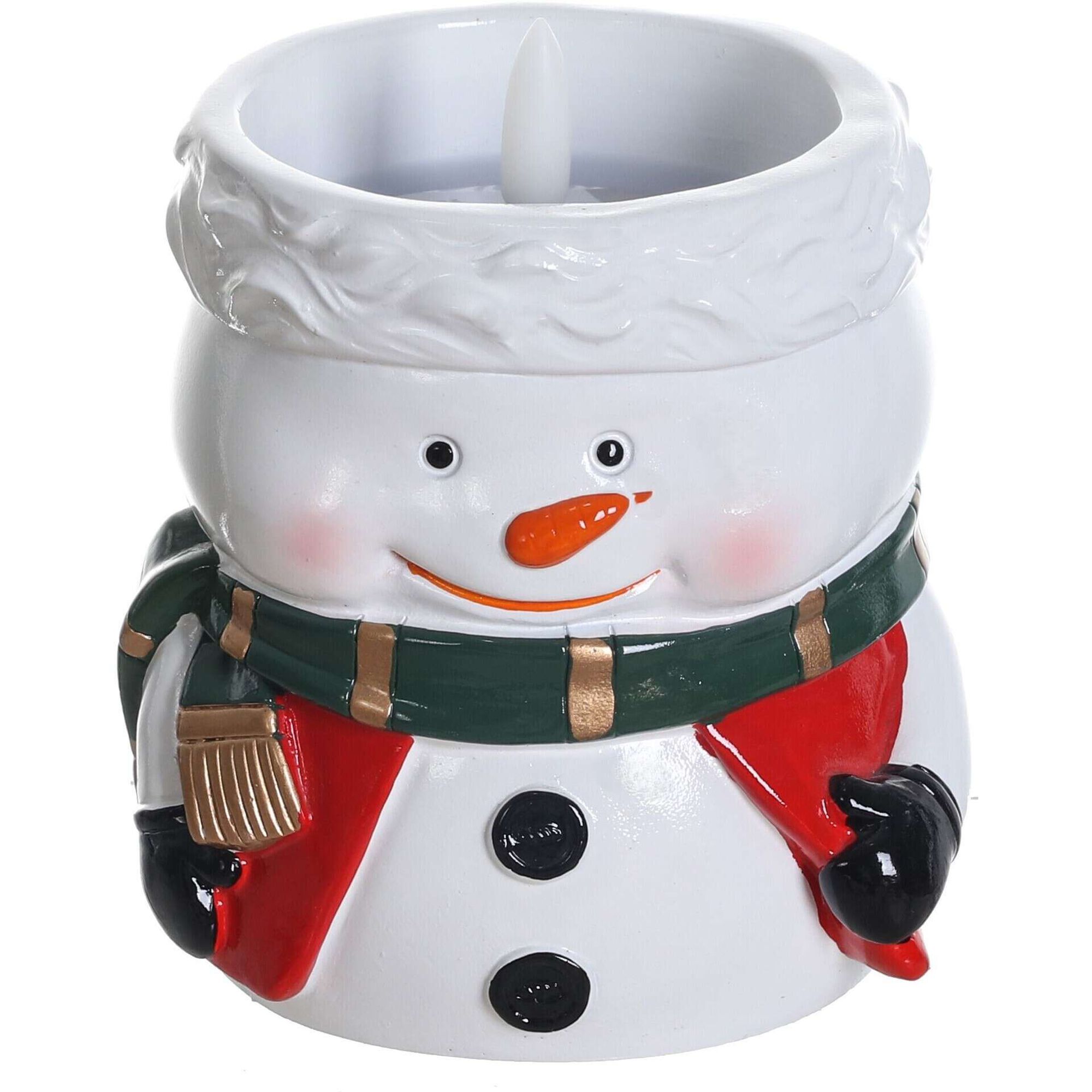 Vela 25g LED Boneco de Neve