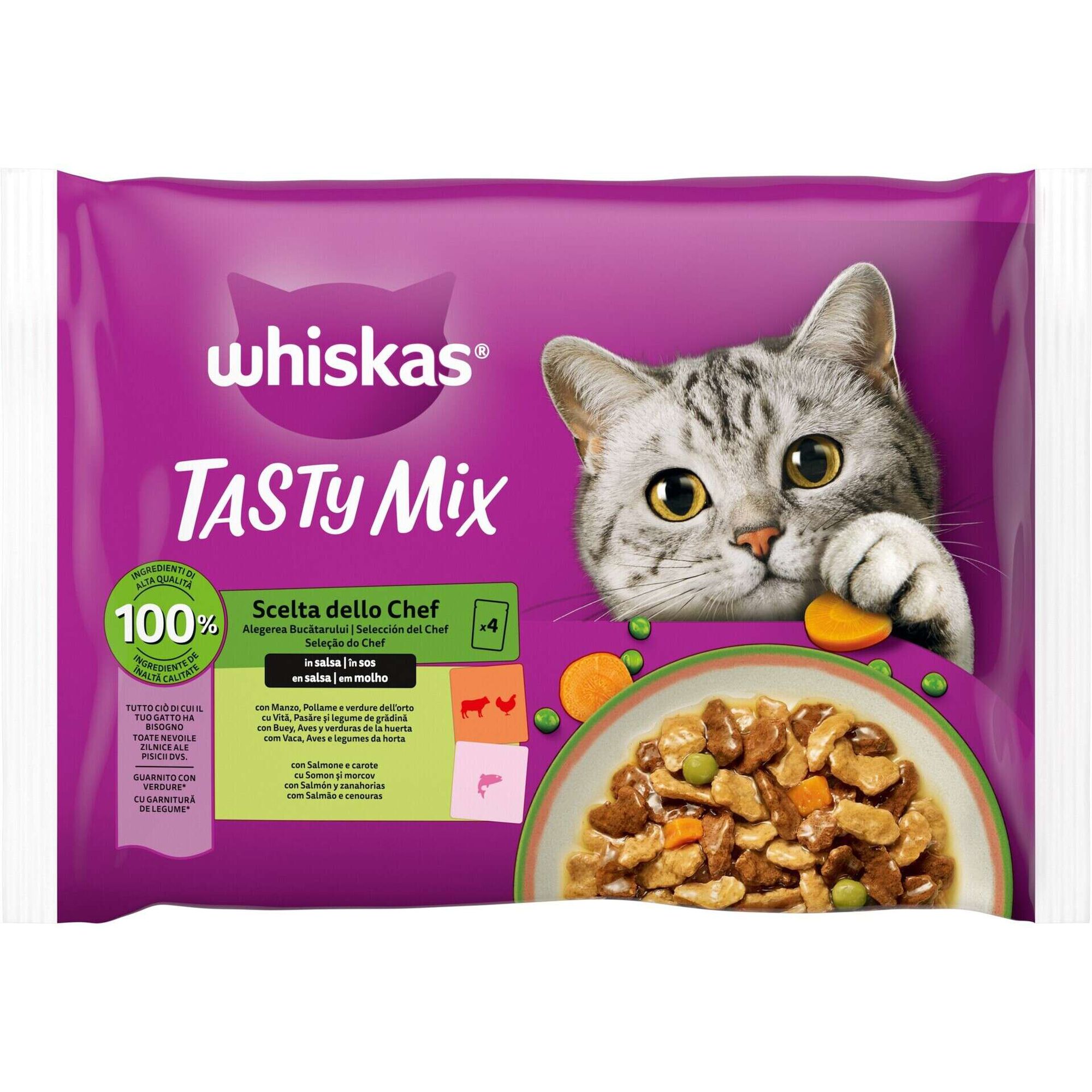 Comida H&uacute;mida para Gato Tasty Mix Whiskas