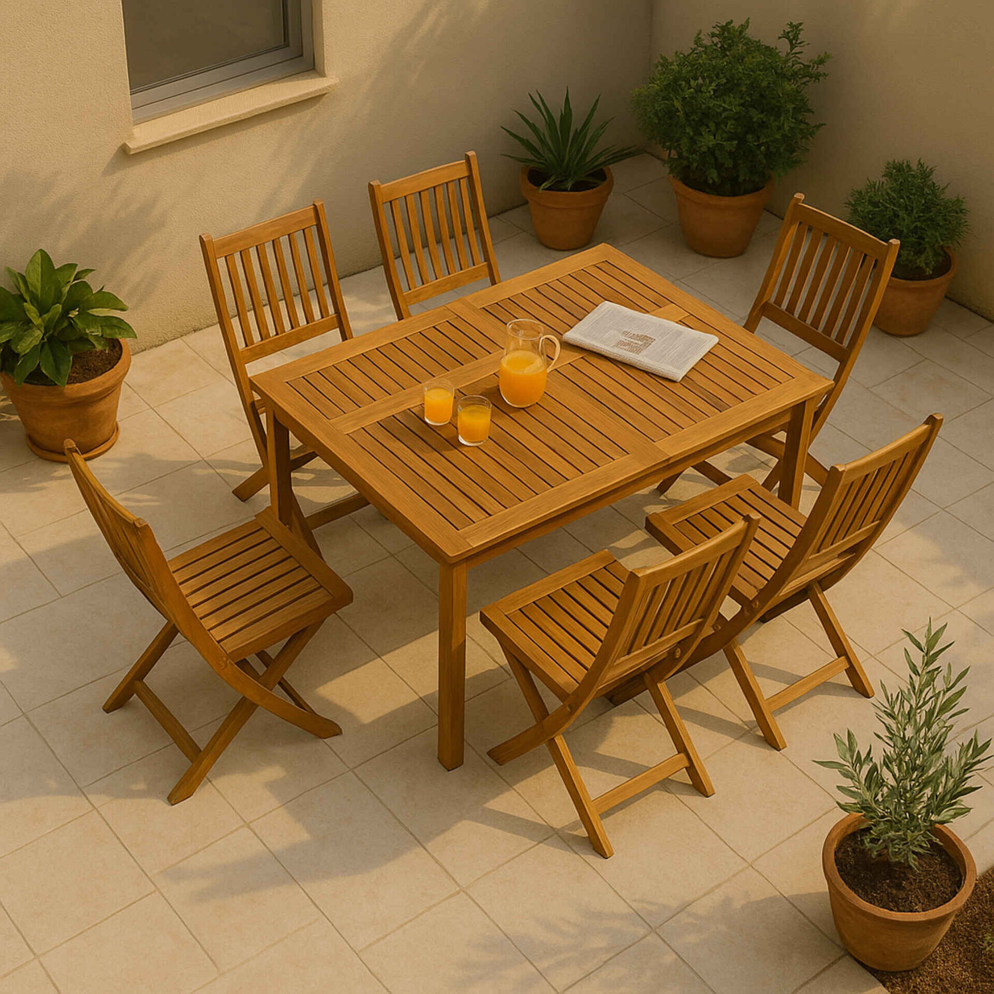 Conjunto Jardim 6 Lugares Madeira Lisboa Kasa