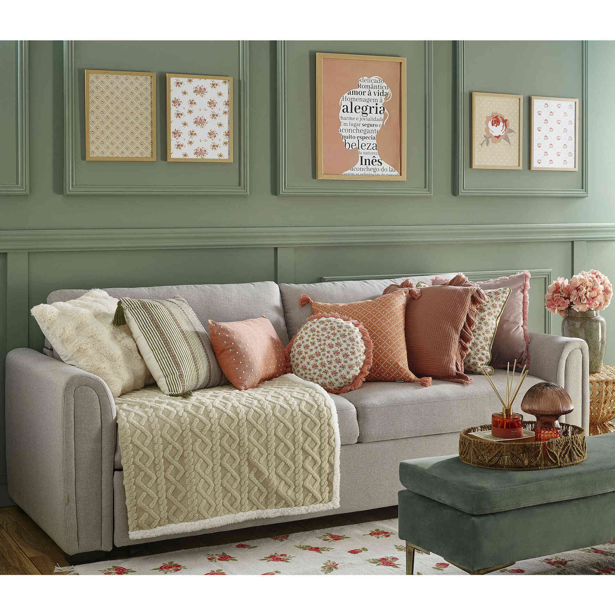 Manta Jacquard Borreguito 130x160cm Bege Kasa