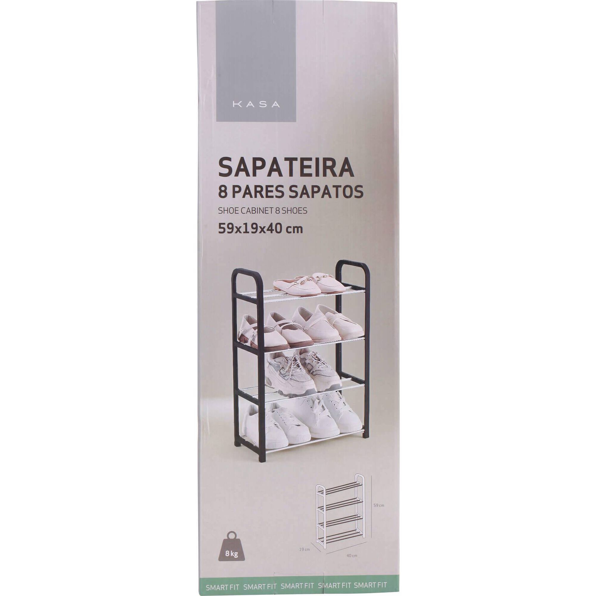 Estante para 8 Pares de Sapatos Kasa