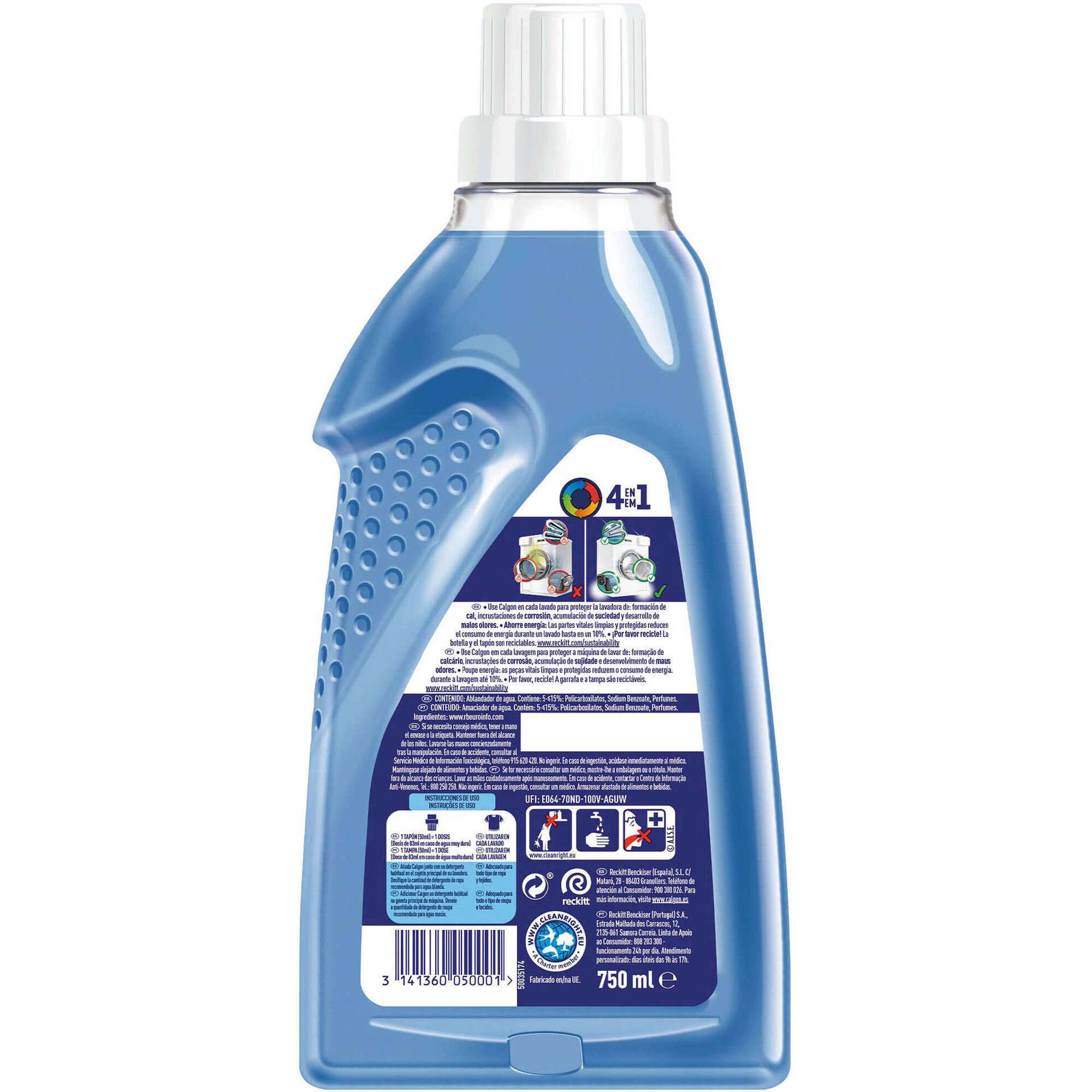 Descalcificador Máquina Roupa Gel 4 em 1