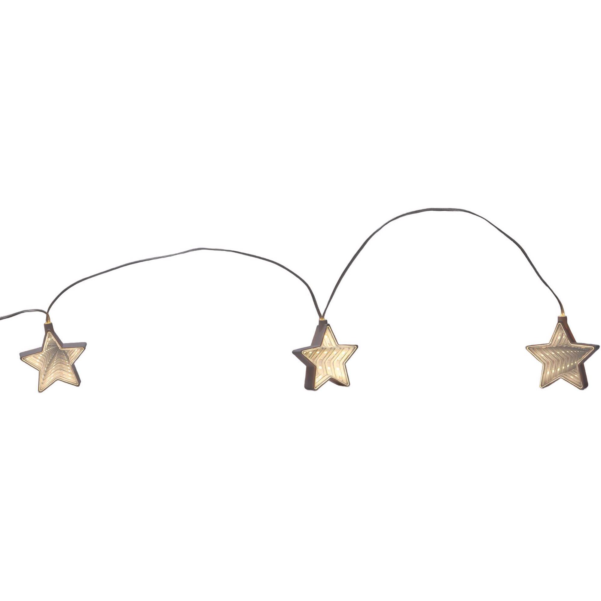 Luzes a Pilhas Estrelas com Espelho