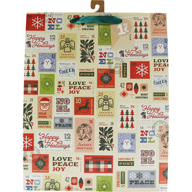 Saco para Presentes Stamp 35x28x14cm Note!