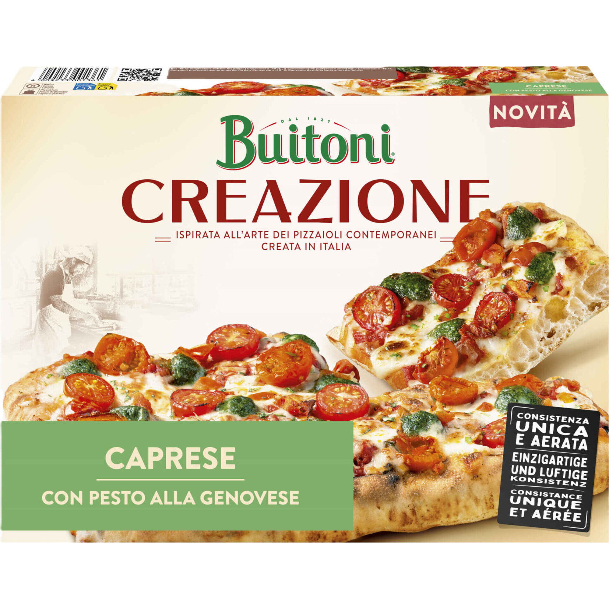 Pizza Caprese com Molho Pesto Buitoni Creazione