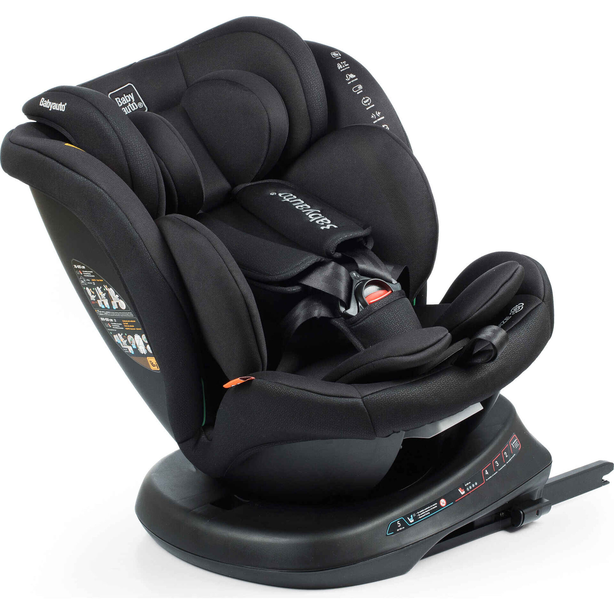 Cadeira Auto I-Size 40-150cm Isofix Rotativa Rodia Fix Preto Babyauto
