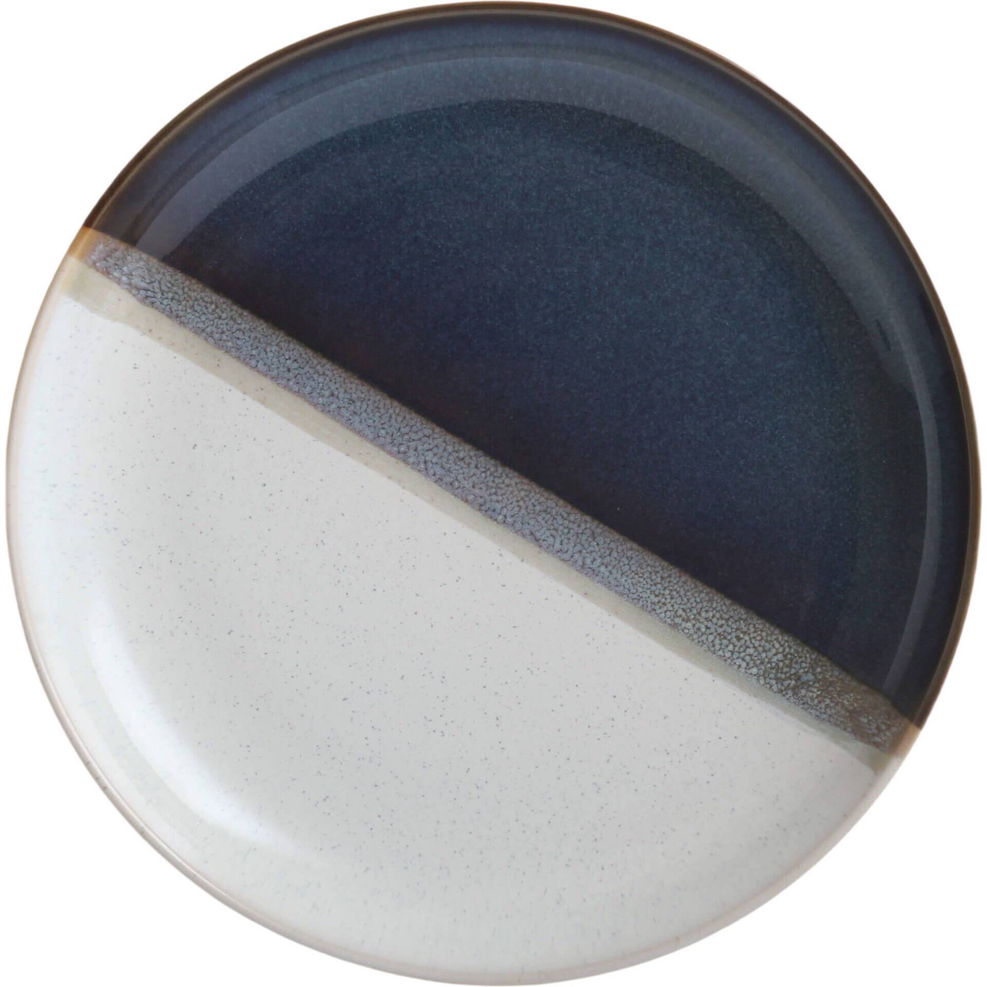 Prato Bolo 26cm Branco e Azul