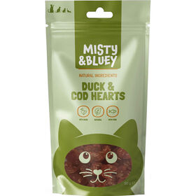 Snack para Gato Cora&ccedil;&otilde;es Pato Misty & Bluey