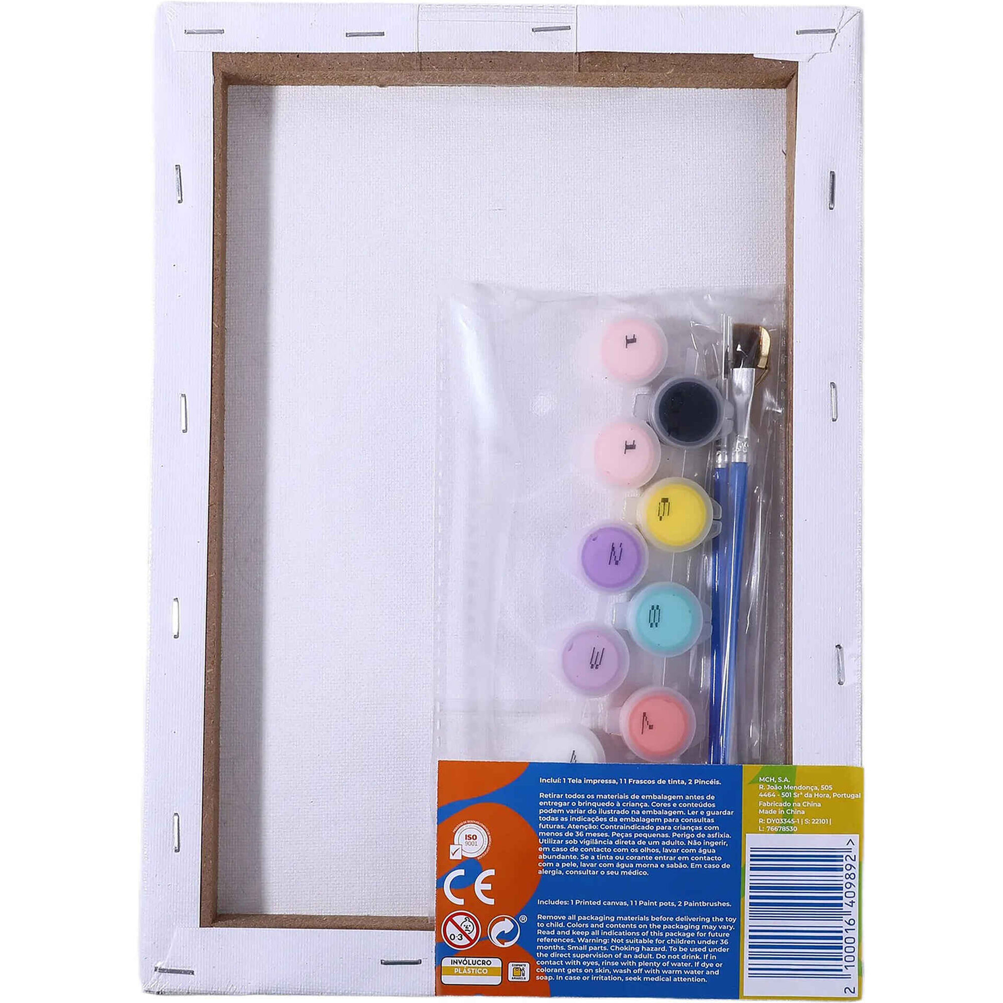 Kit Colorir por N&uacute;meros com Tela e Aguarelas (v&aacute;rios modelos)