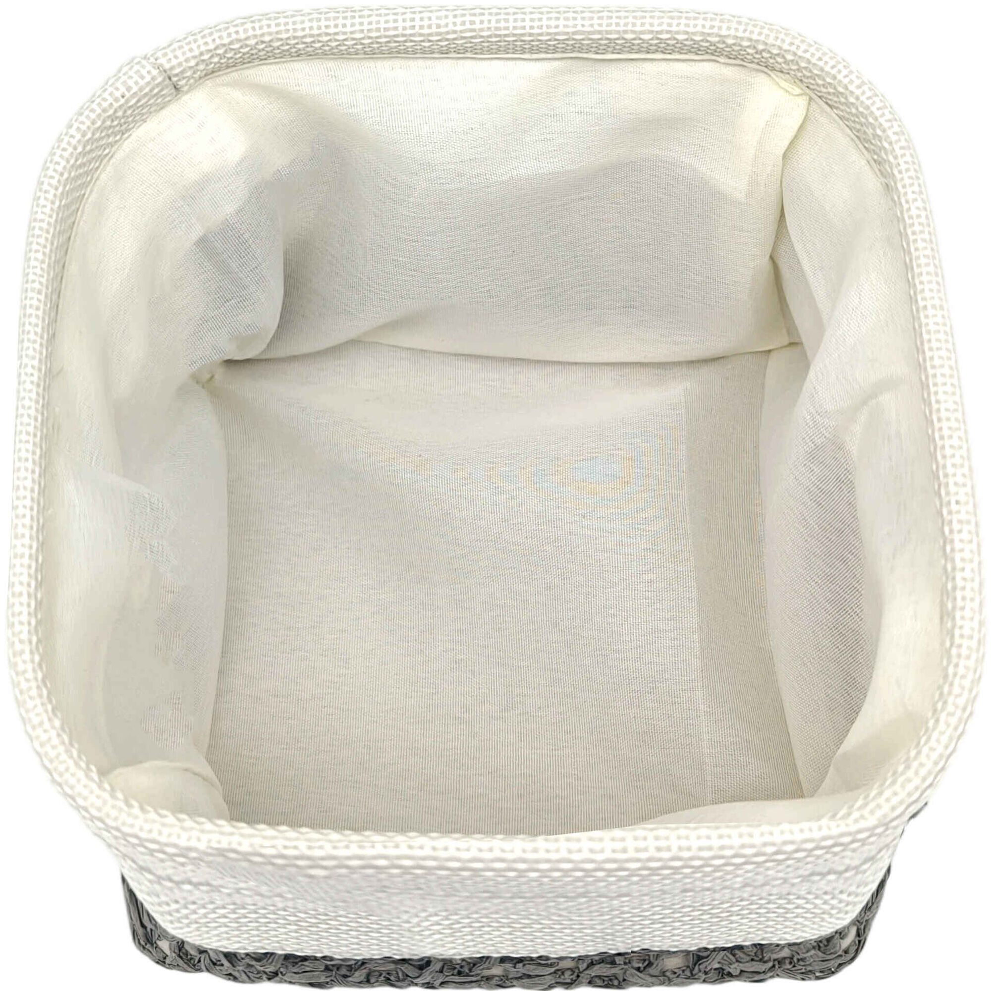 Cesto de Corda Forrado Cinza Kasa
