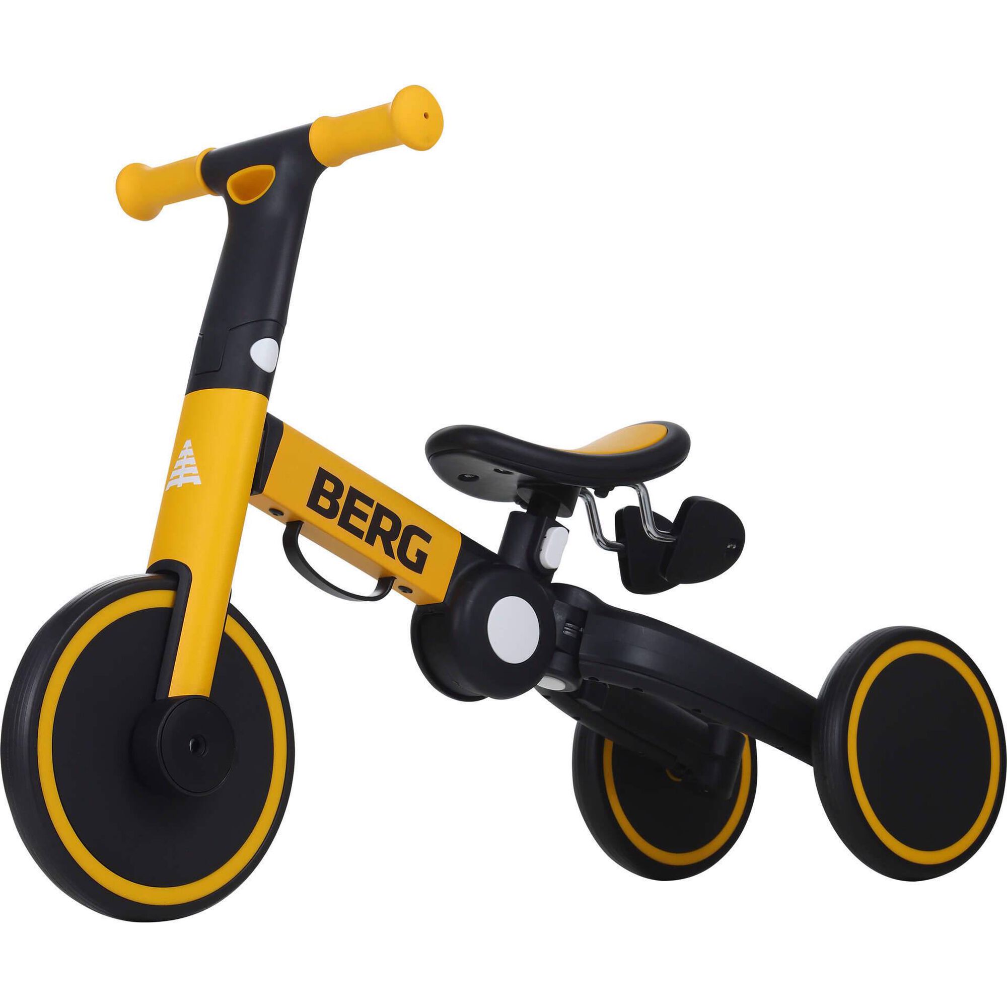 Triciclo Crian&ccedil;a 3 em 1 Preto e Amarelo Berg