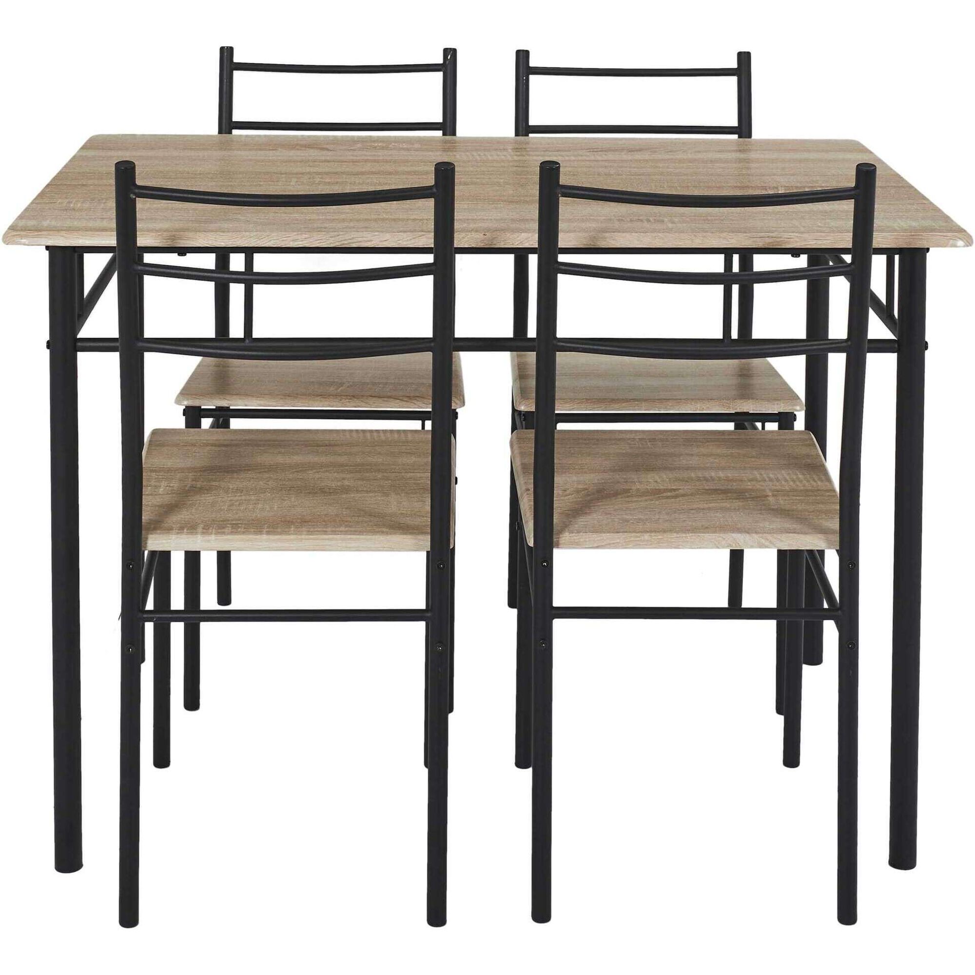 Conjunto de Refei&ccedil;&atilde;o Mesa e 4 Cadeiras Loka