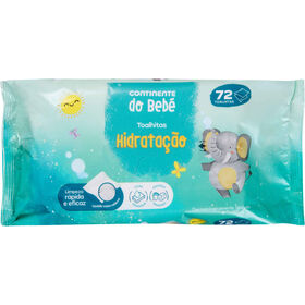 Toalhitas Beb&eacute; Hidrata&ccedil;&atilde;o Continente do Beb&eacute;