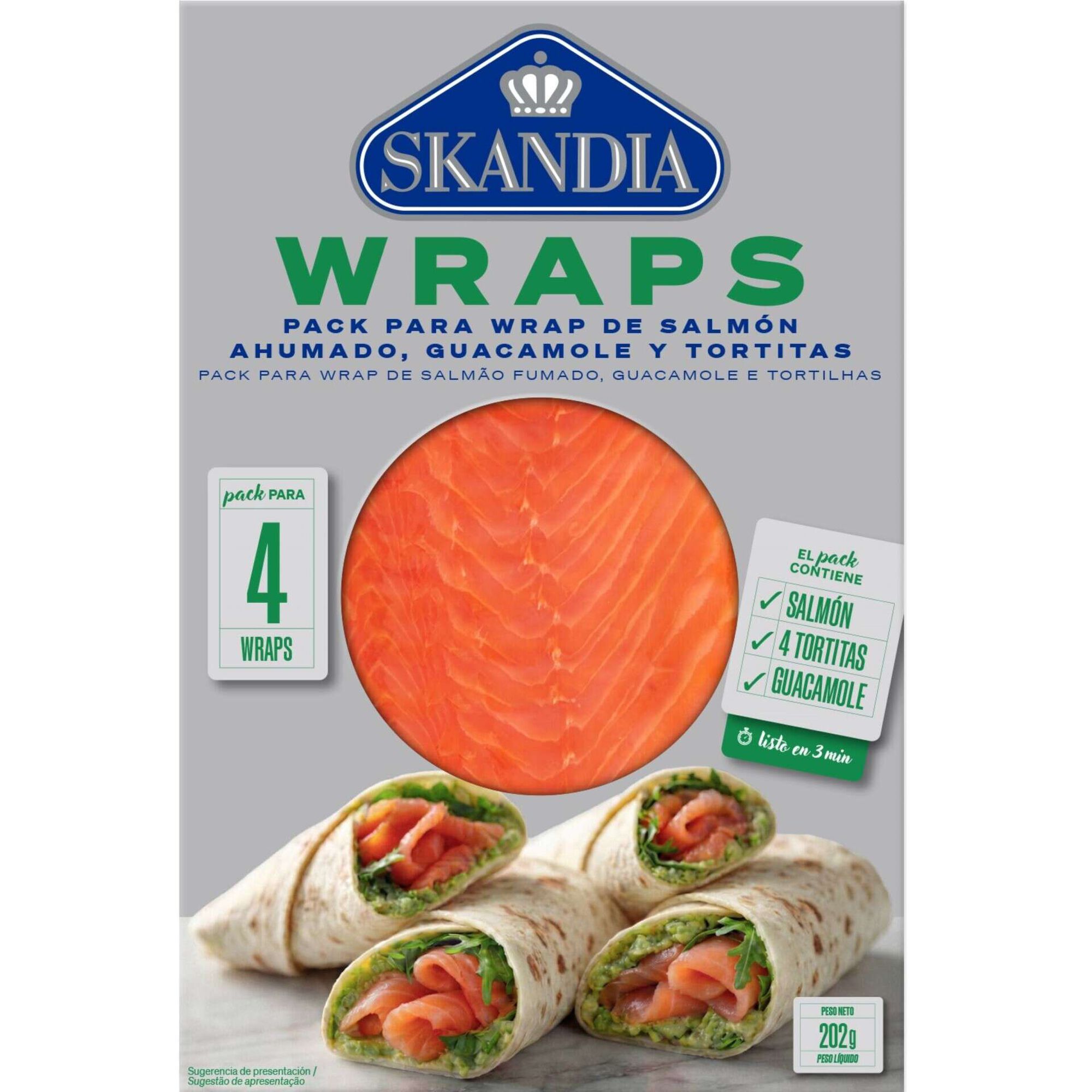 Pack para Wrap de Salm&atilde;o Fumado e Guacamole Skandia