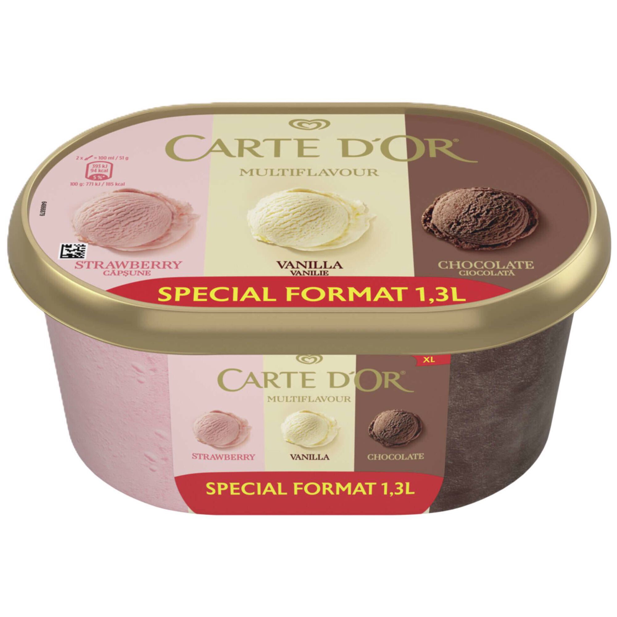 Gelado 3 Sabores Carte D'or