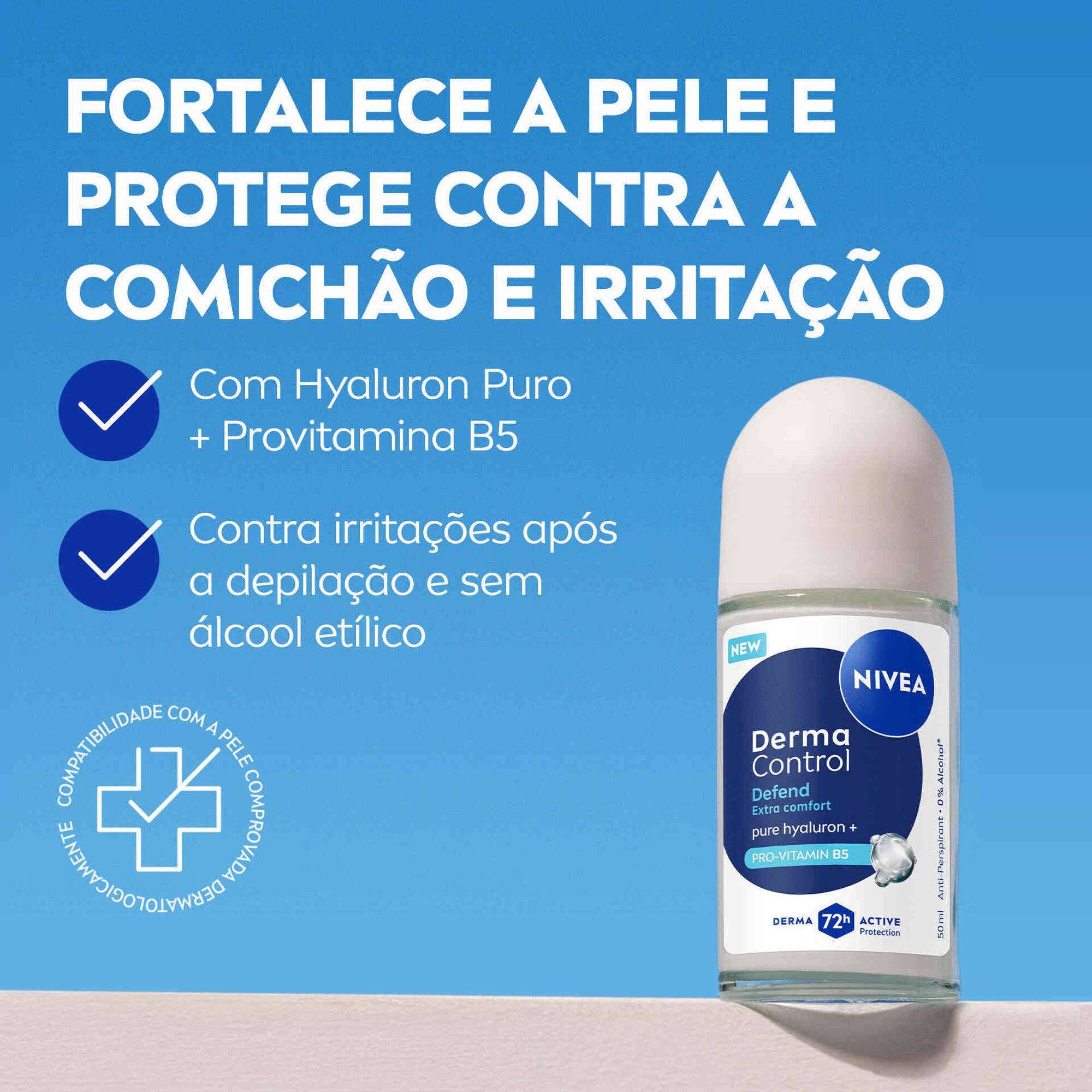 Desodorizante Roll-On Derma Control Defend 72H