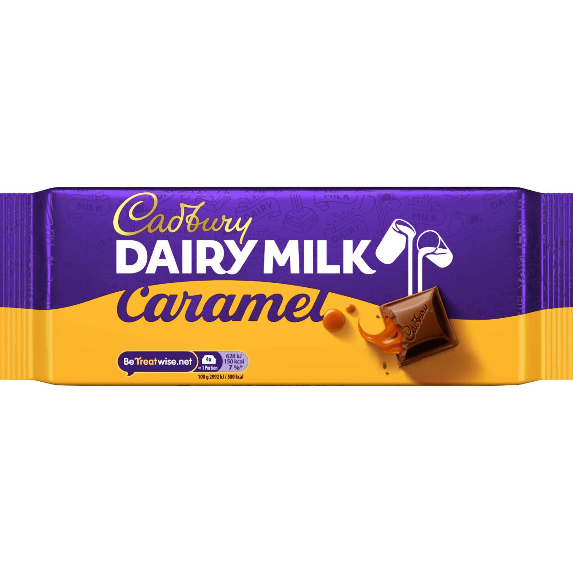 Tablete de Chocolate de Leite e Caramelo Cadbury