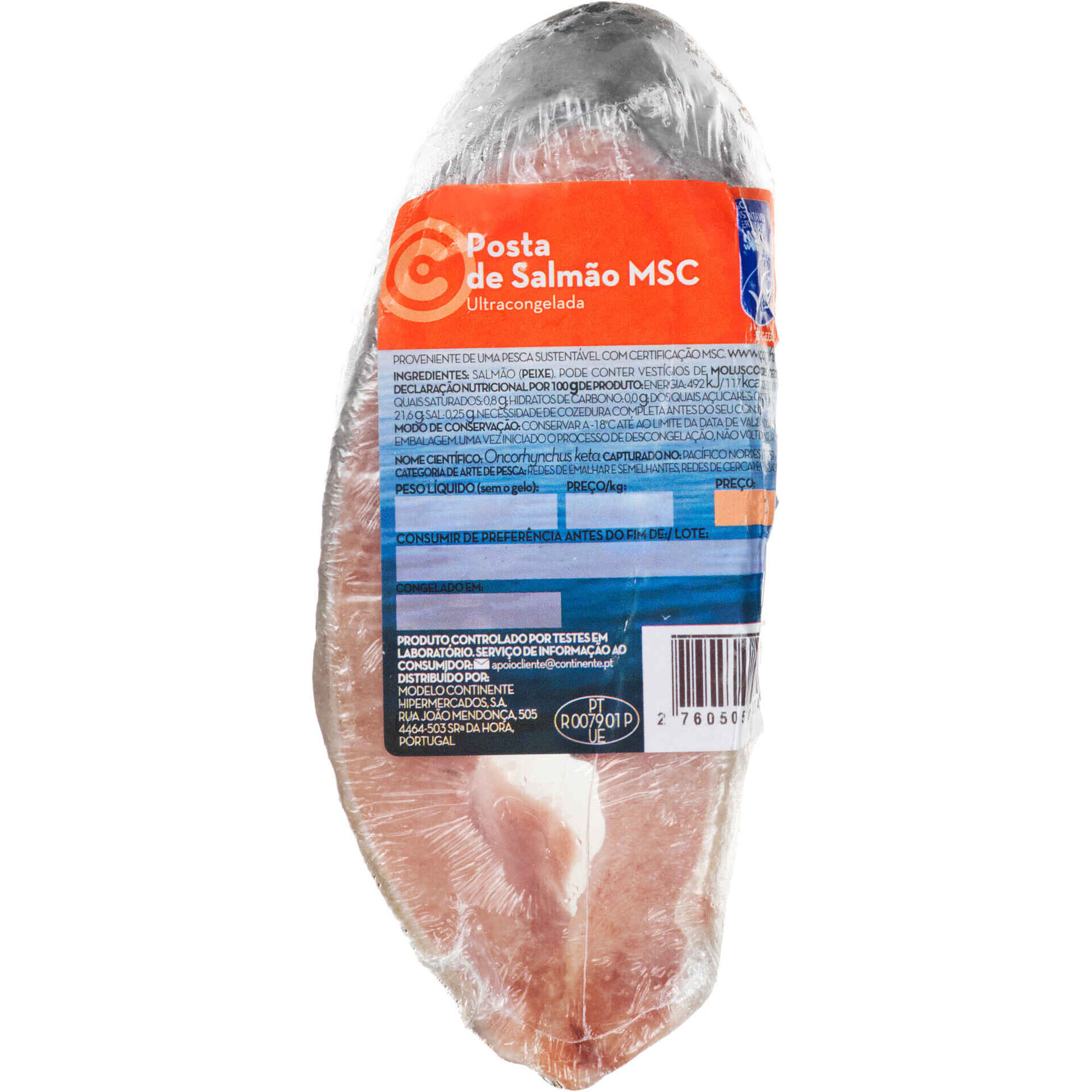 Posta de Salm&atilde;o MSC Ultracongelada Continente