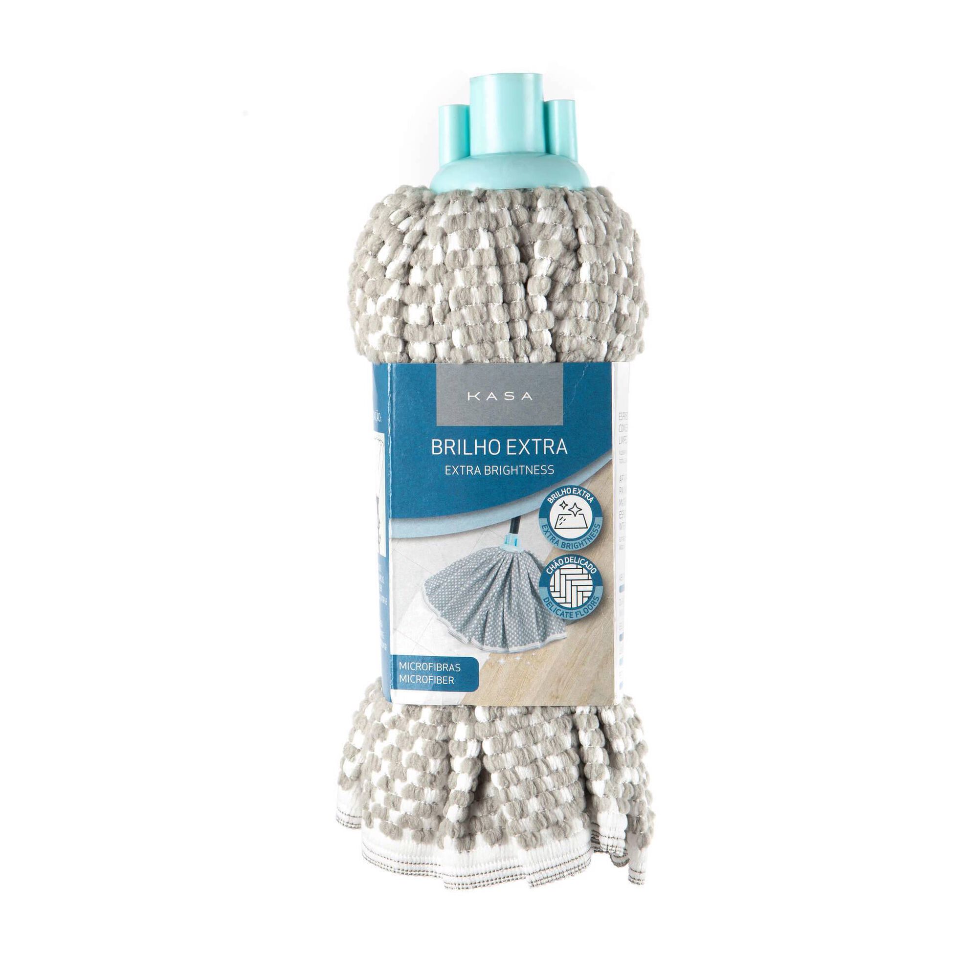 Recarga Esfregona Pano Microfibra Cinza