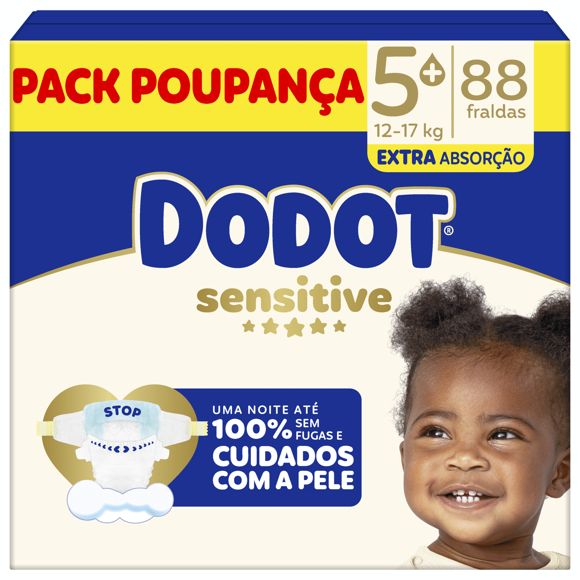 Fraldas Sensitive Extra 12-17kg T5+ Dodot