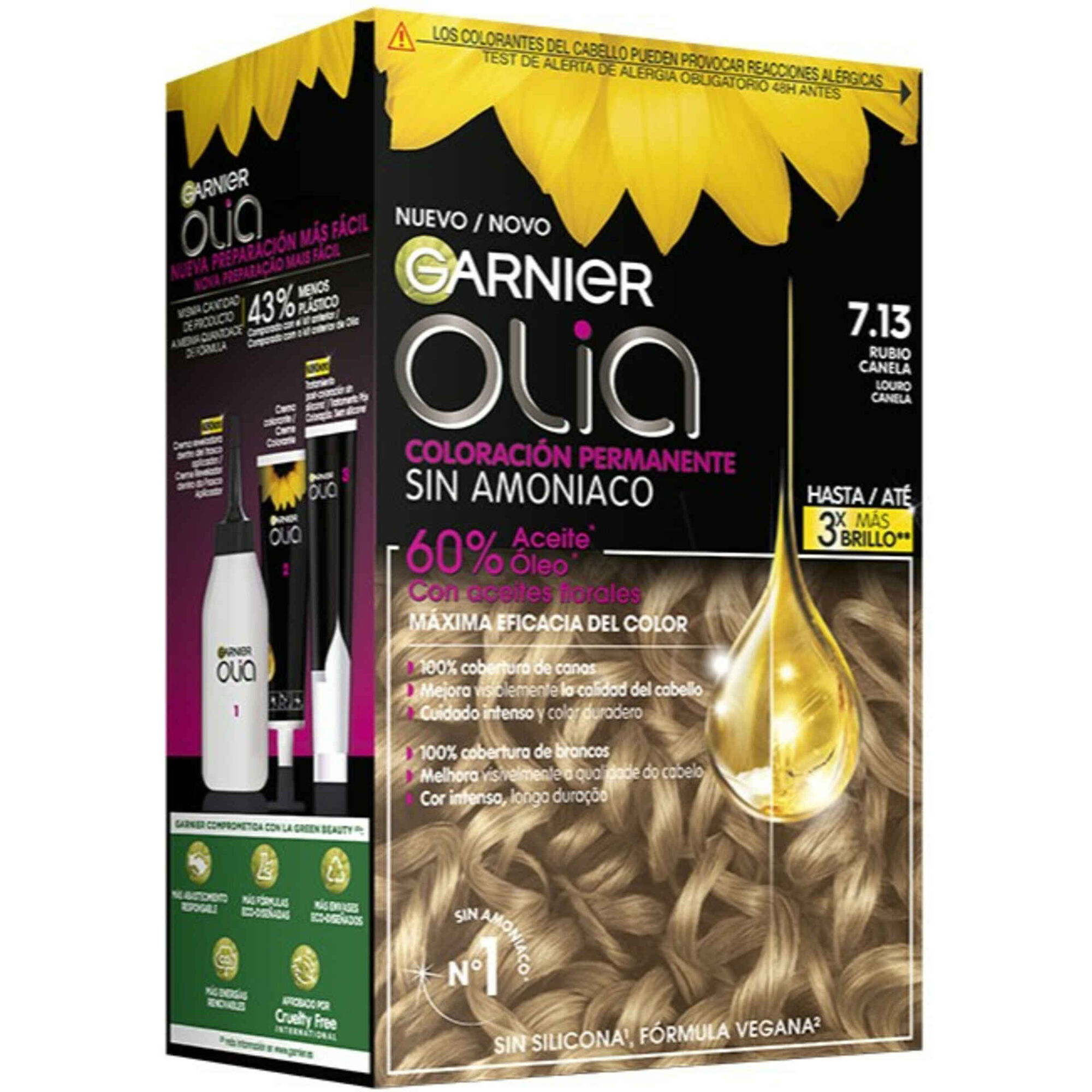 Coloração Permanente Olia Louro Canela 7.13 Coloração Permanente Olia Louro Canela 7.13