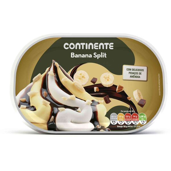 Gelado Banana Split Continente