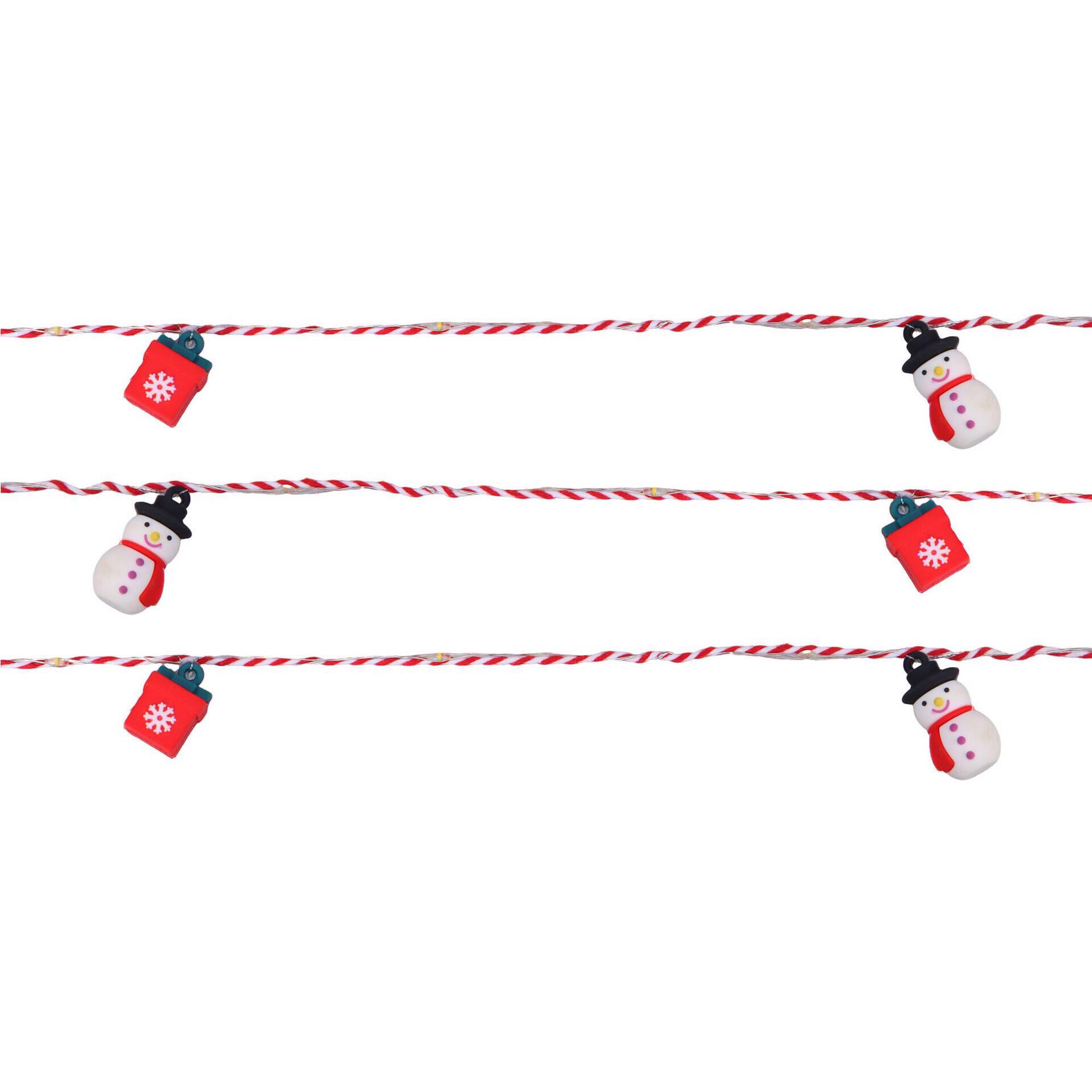 Luzes a Pilhas Boneco de Neve