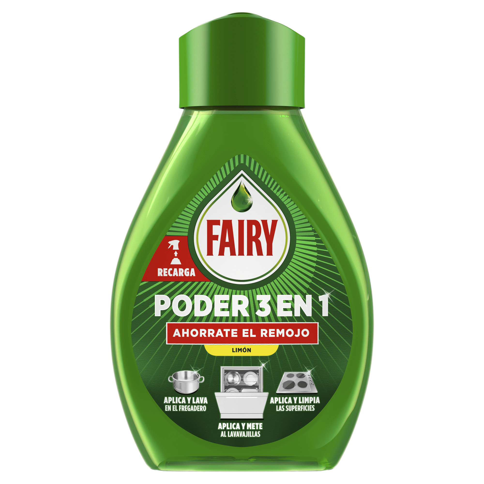 Detergente Manual Loi&ccedil;a Recarga Poder 3 em 1 Fairy