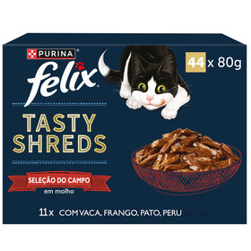 Comida H&uacute;mida para Gato Adulto Tasty Shreds Purina Felix