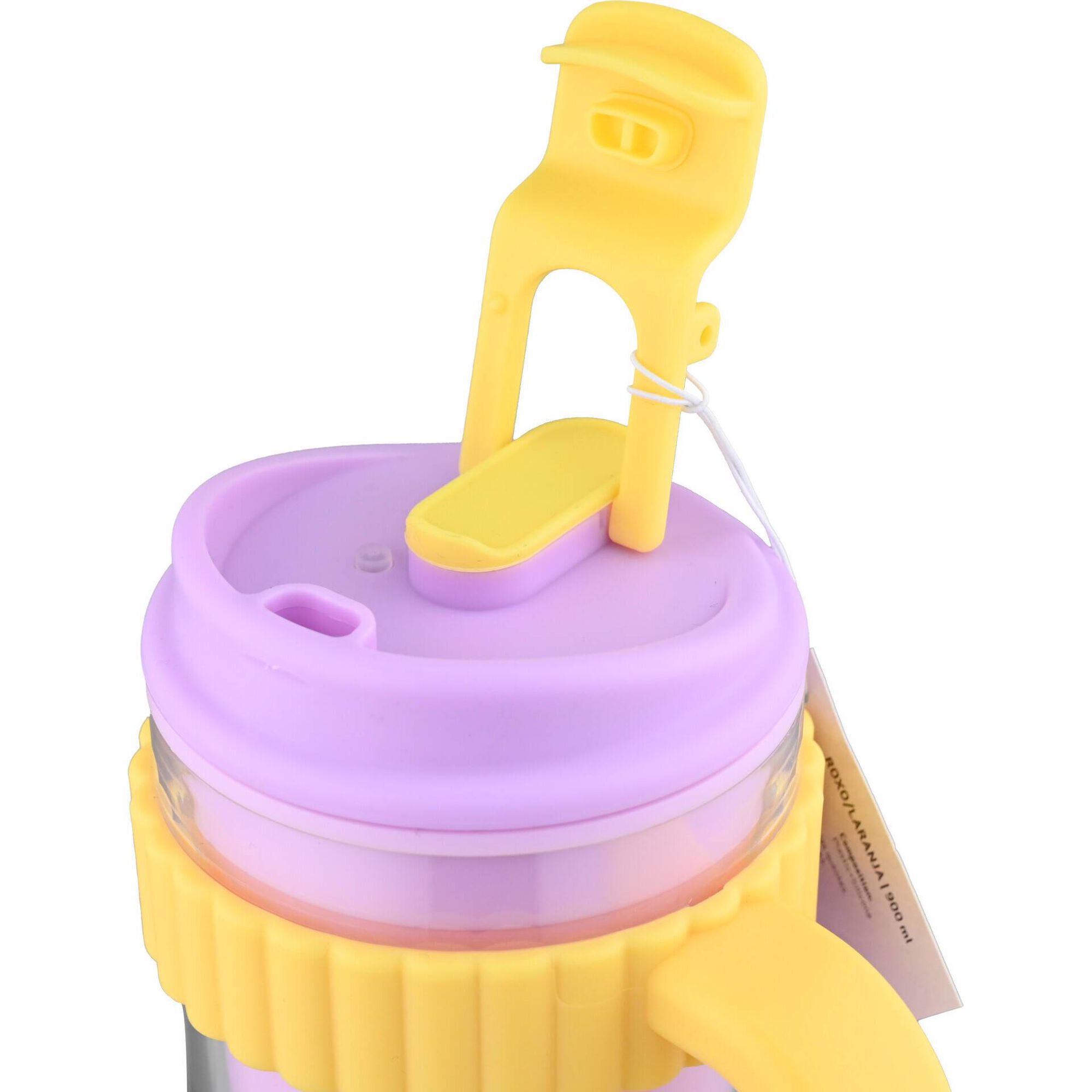 Caneca Happiness 900ml Roxo e Laranja