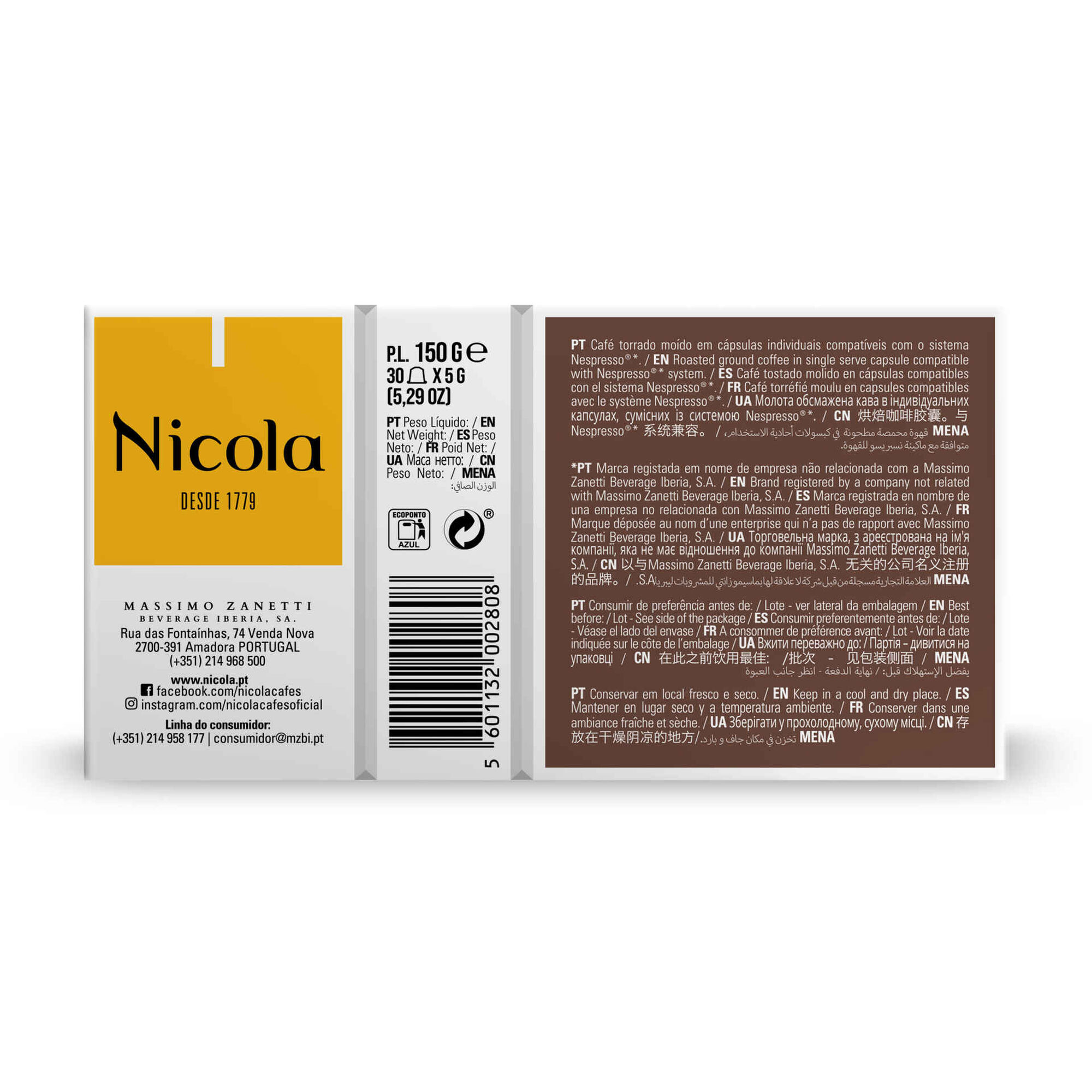 Cápsulas de Café Rossio Int 12 Cápsulas de Café Rossio Int 12