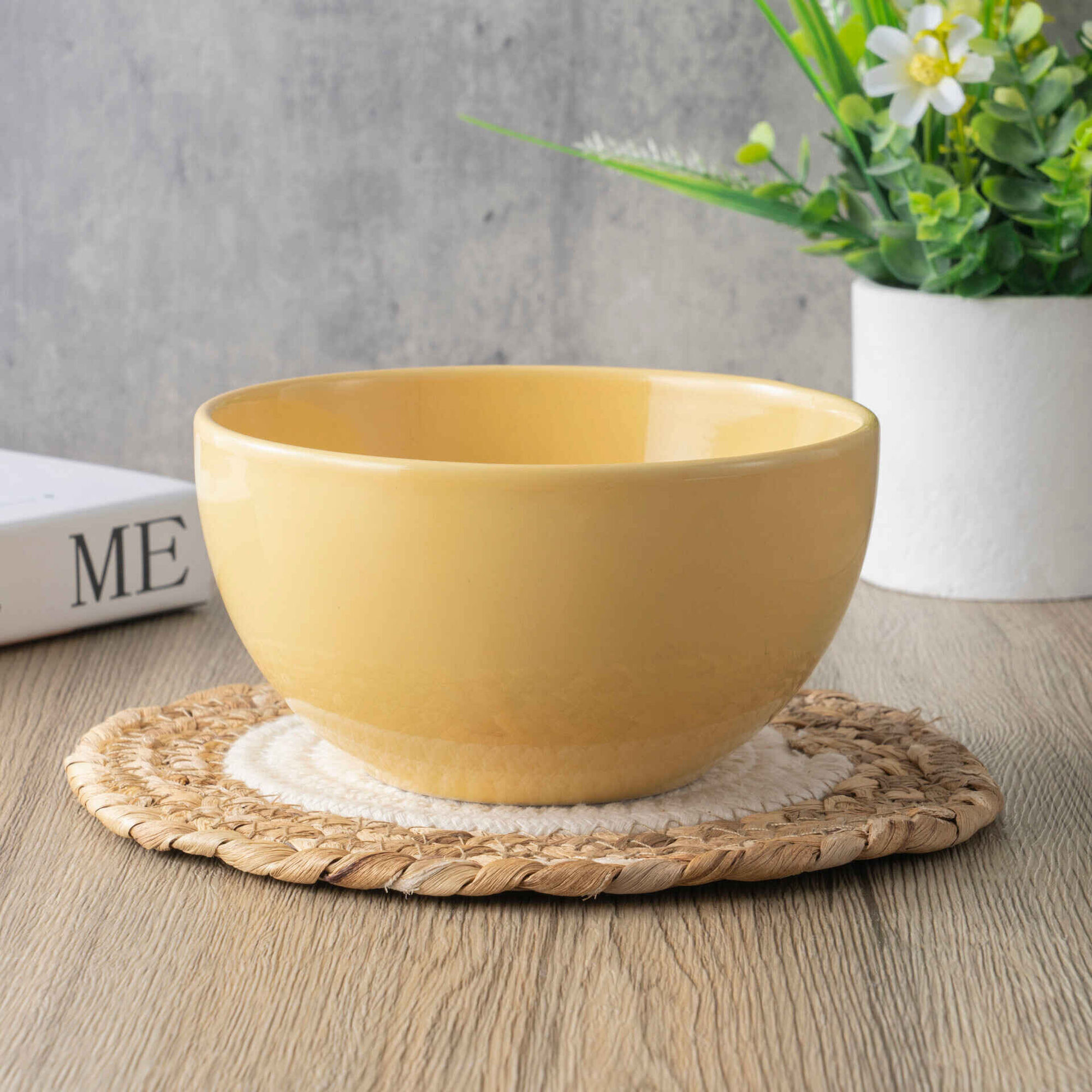 Ta&ccedil;a 620ml Amarela Kasa