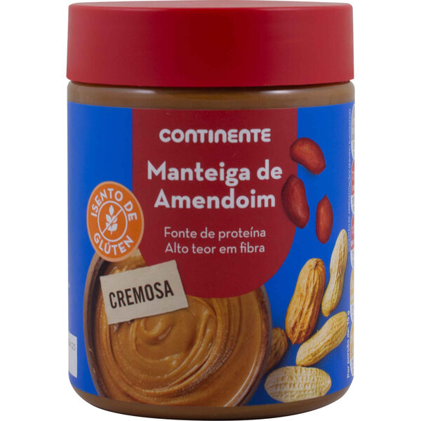 Manteiga de Amendoim Cremosa sem Glúten Continente