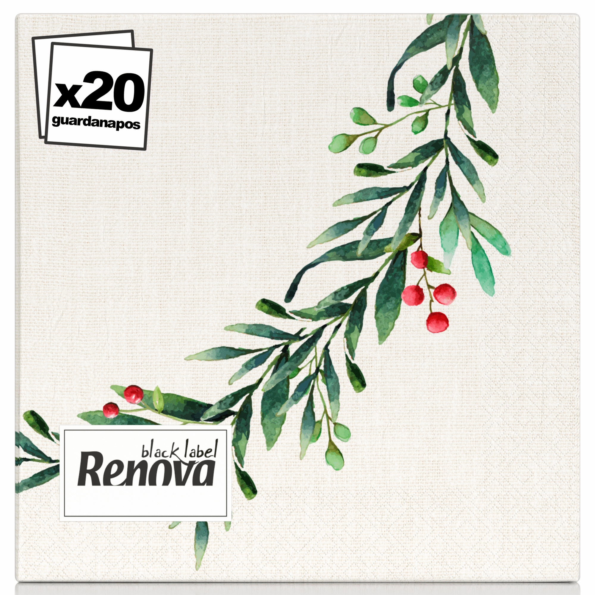 Guardanapos 3 Folhas Black Label Decorado