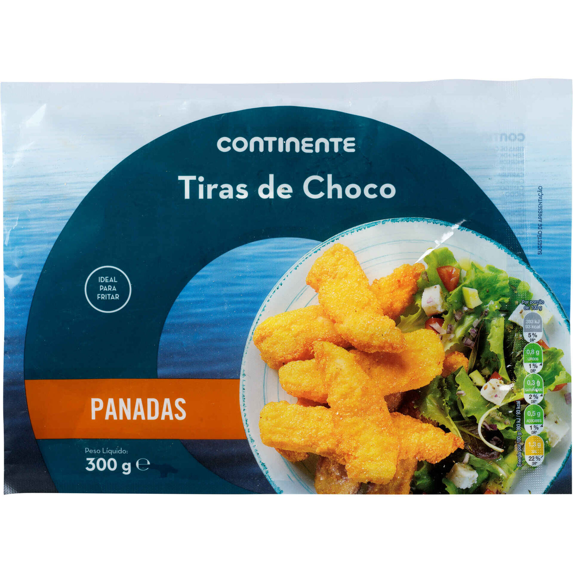 Tiras de Choco Panadas Congeladas