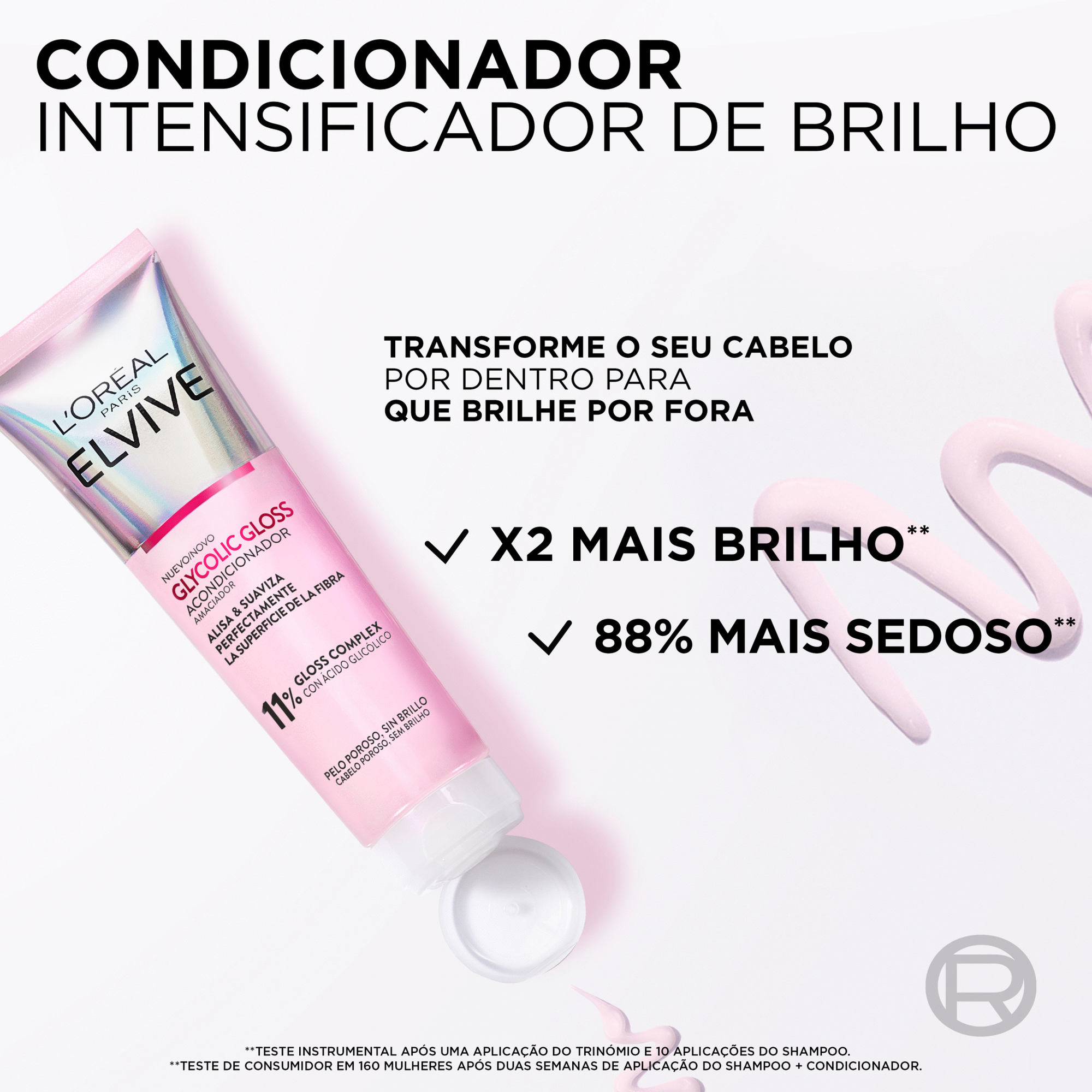 Condicionador Glycolic Gloss L'Or&eacute;al Paris Elvive