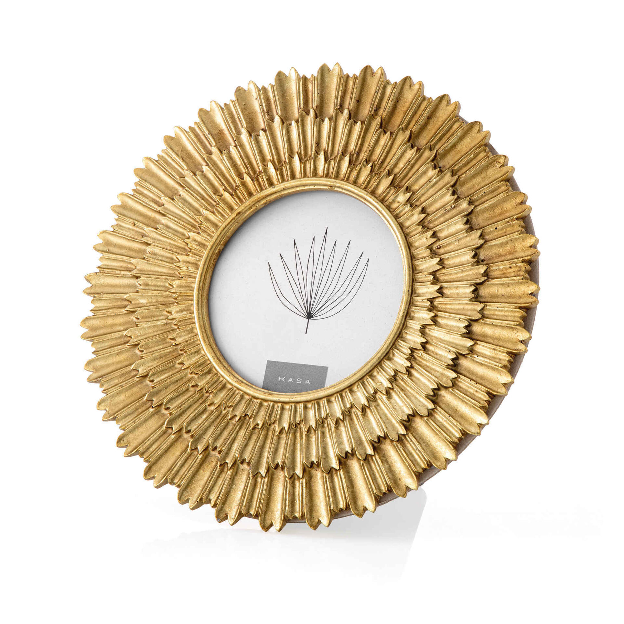 Moldura Redonda 10x10cm Dourada