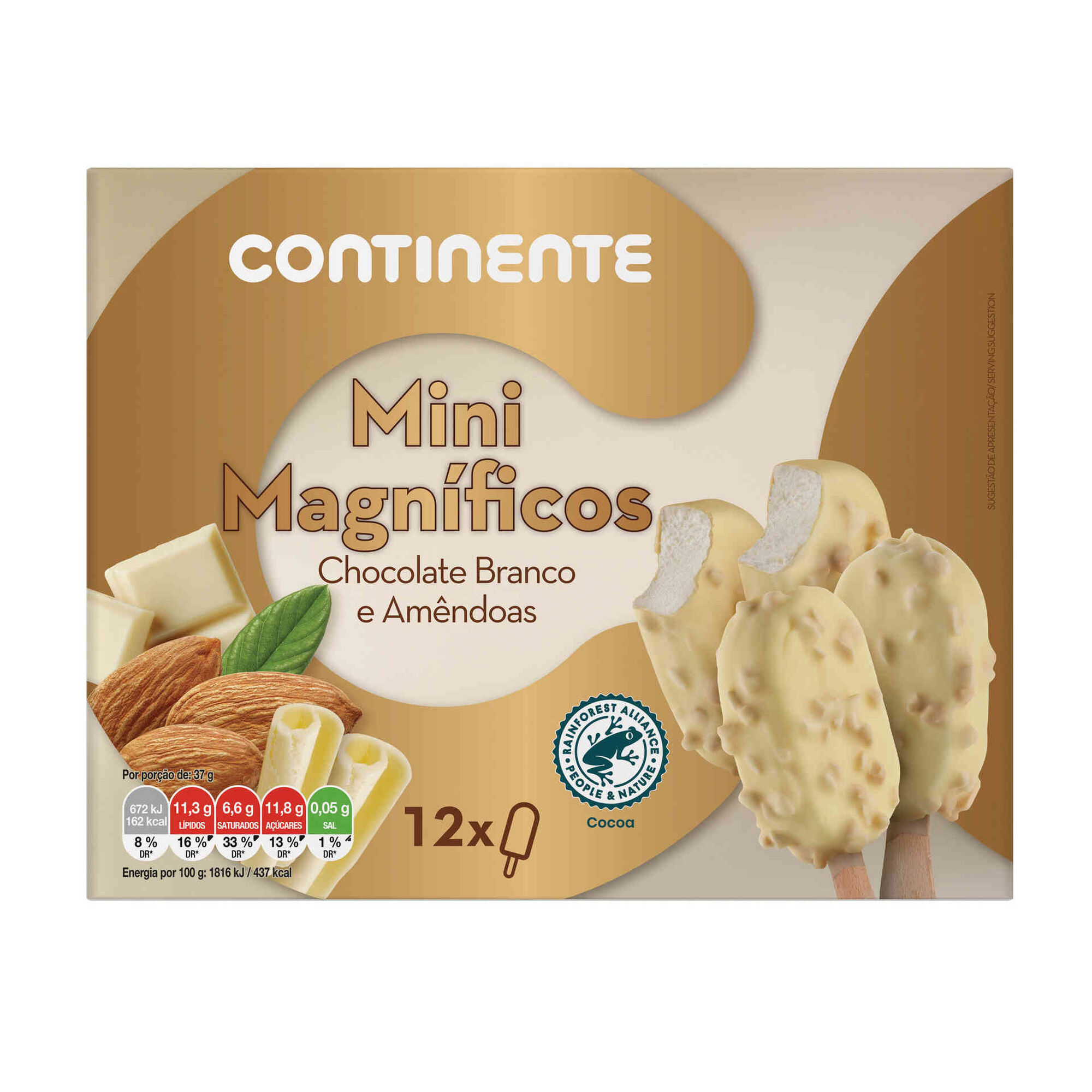 Gelado Mini Magníficos Amêndoa e Chocolate Branco
