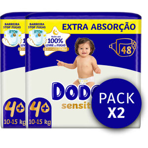 Fraldas Sensitive Extra 10-15kg T4+ Dodot