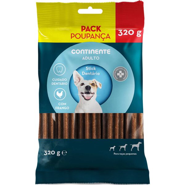 Snack para Cão Adulto Stick Dentário Raças Pequenas Frango Pack Poupança Continente
