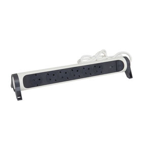 Bloco 6 Tomadas Rotativo com Interruptor 1,5mts Branco