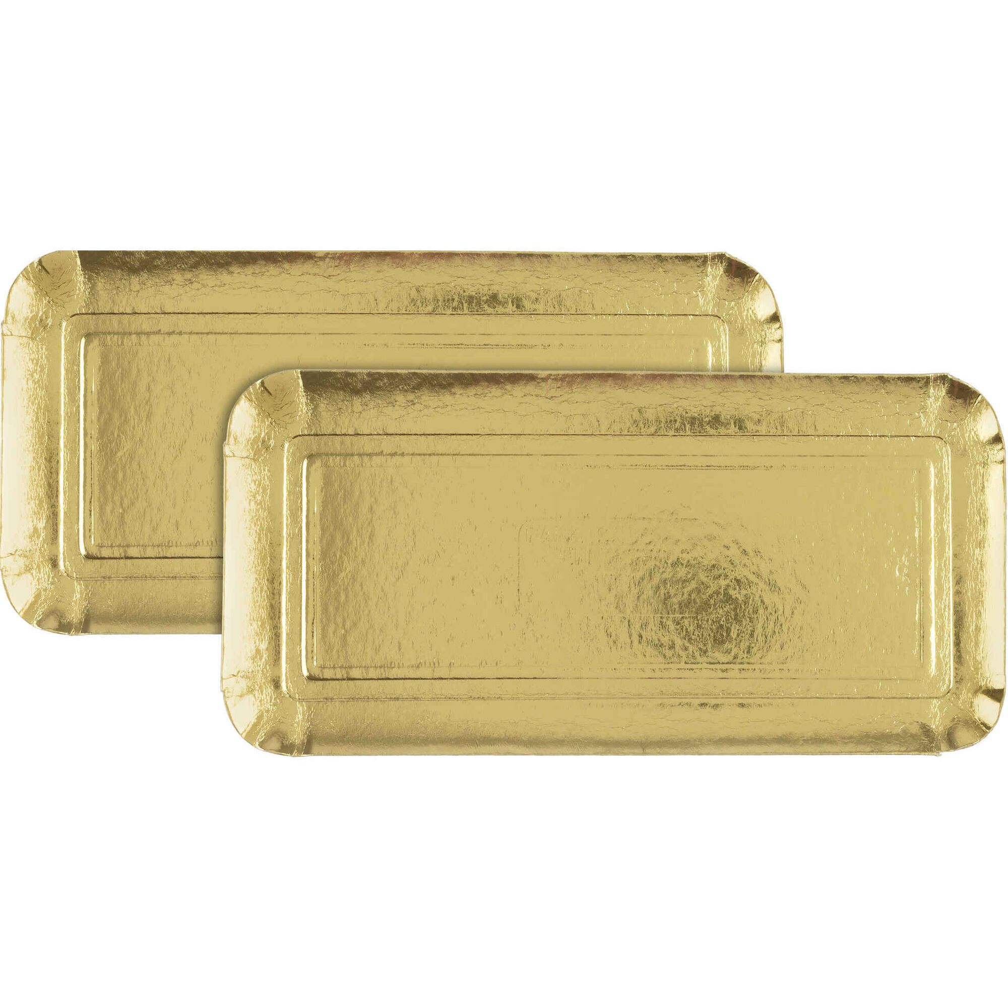 Travessas Bolos 16x34cm Douradas