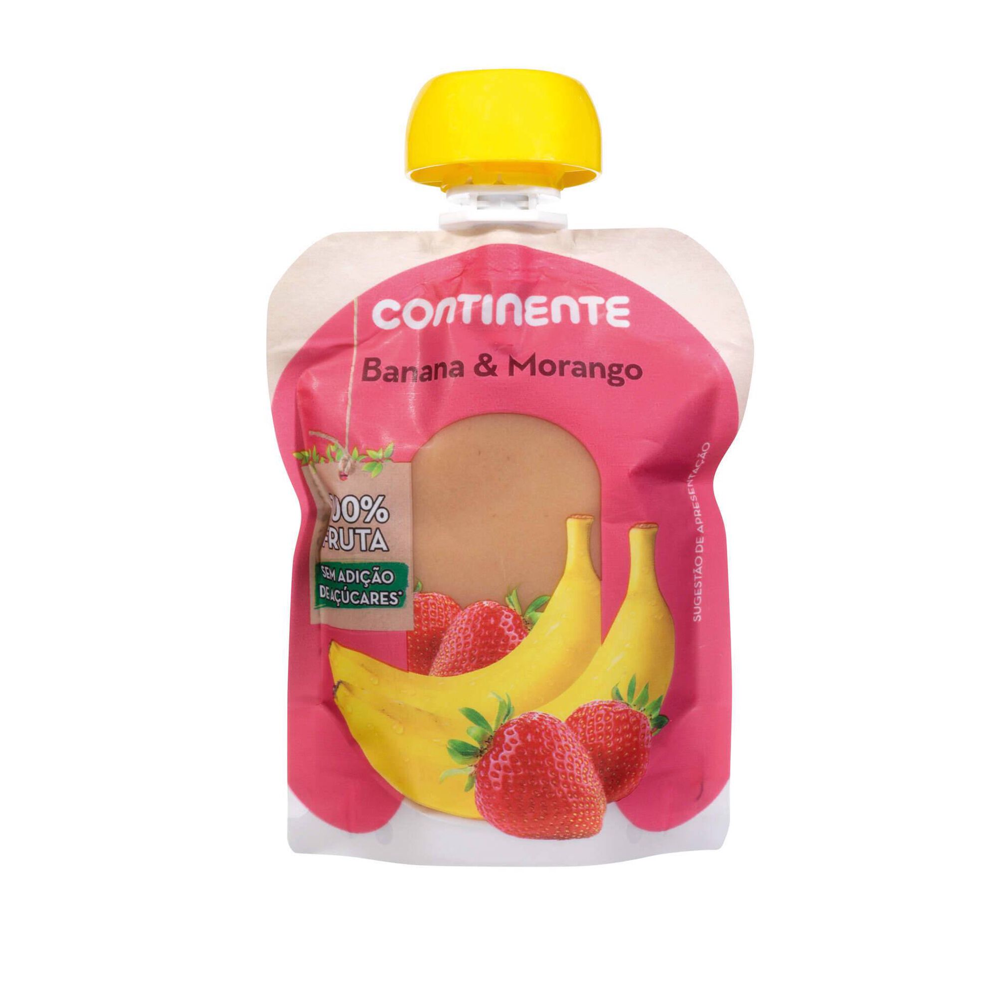 Saqueta de Fruta Banana e Morango +8M