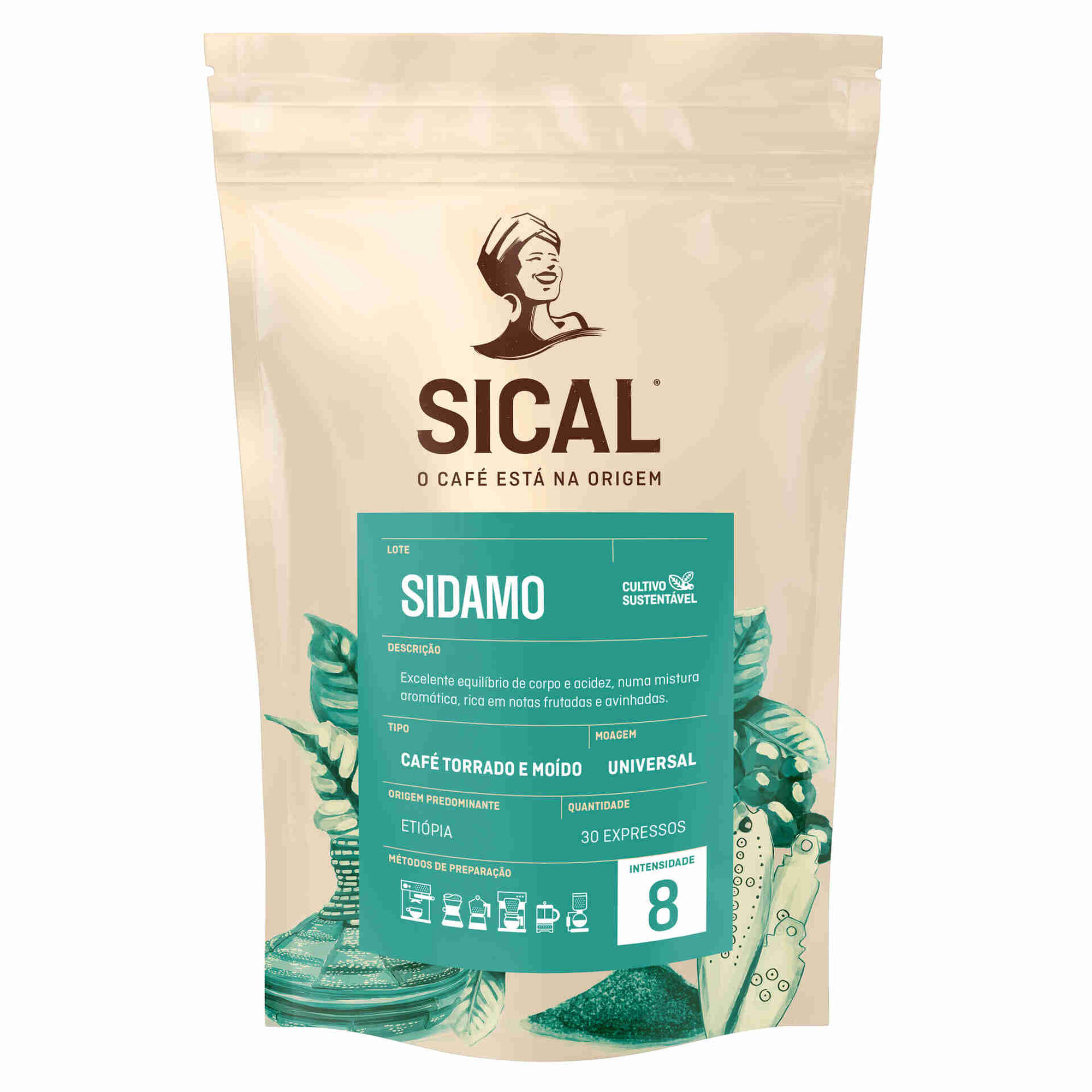 Café Moído Torrado Moagem Universal Sidamo Café Moído Torrado Moagem Universal Sidamo