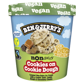 Gelado Cookies com Cookie Dough Vegan sem Lactose