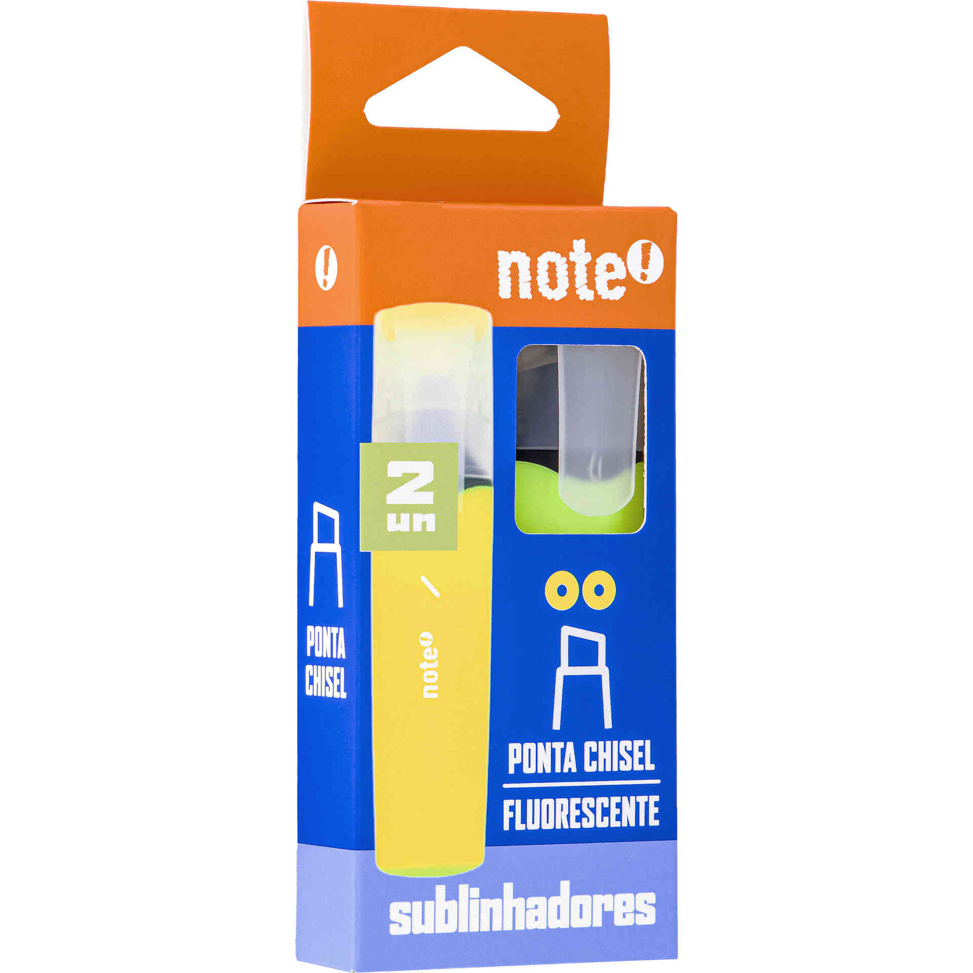 Conjunto 2 Sublinhadores Fluorescentes Amarelos Note!